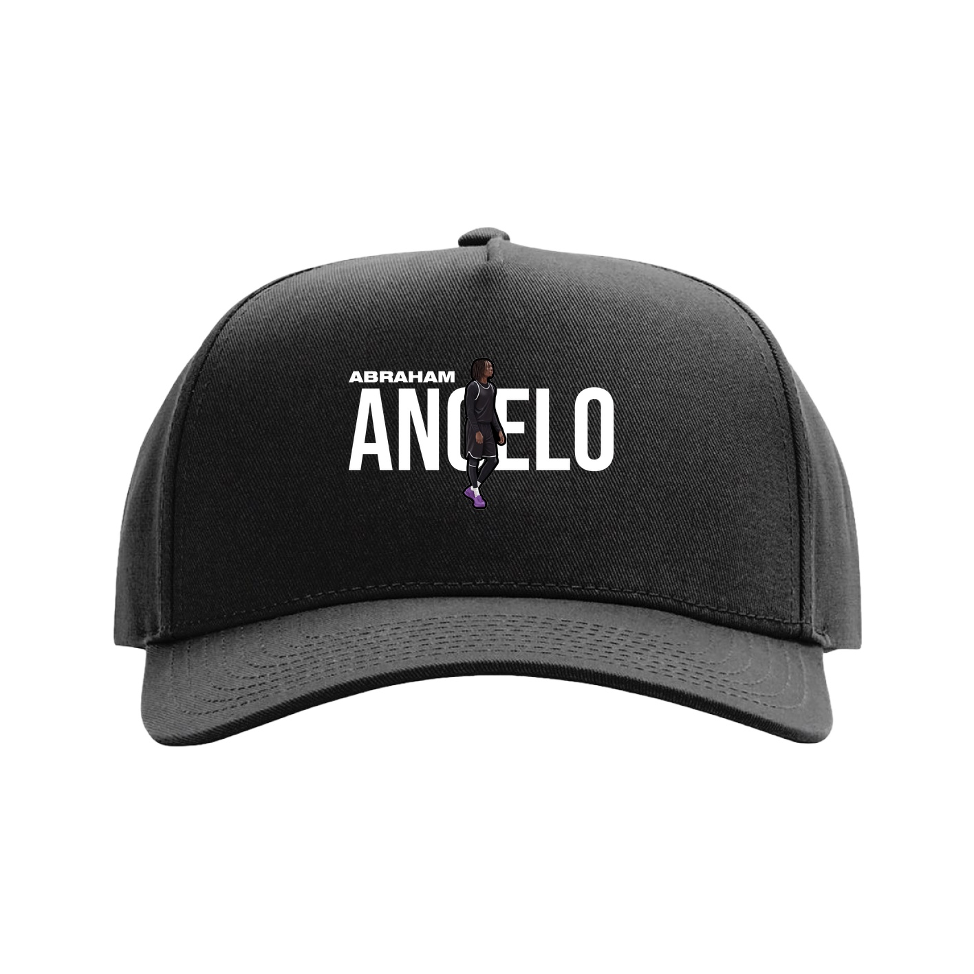 Full Fabric Five-Panel Champ Cap — Player Name in Black