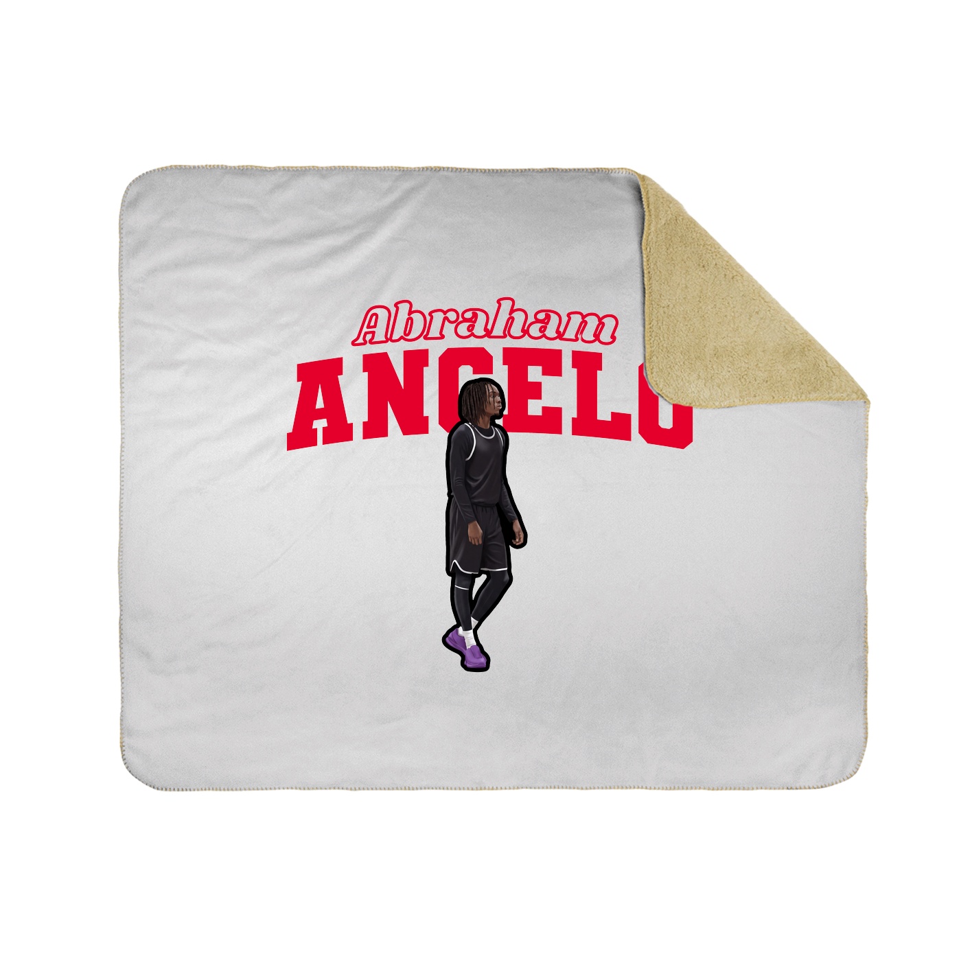 Throw Blanket — Name Arch in White