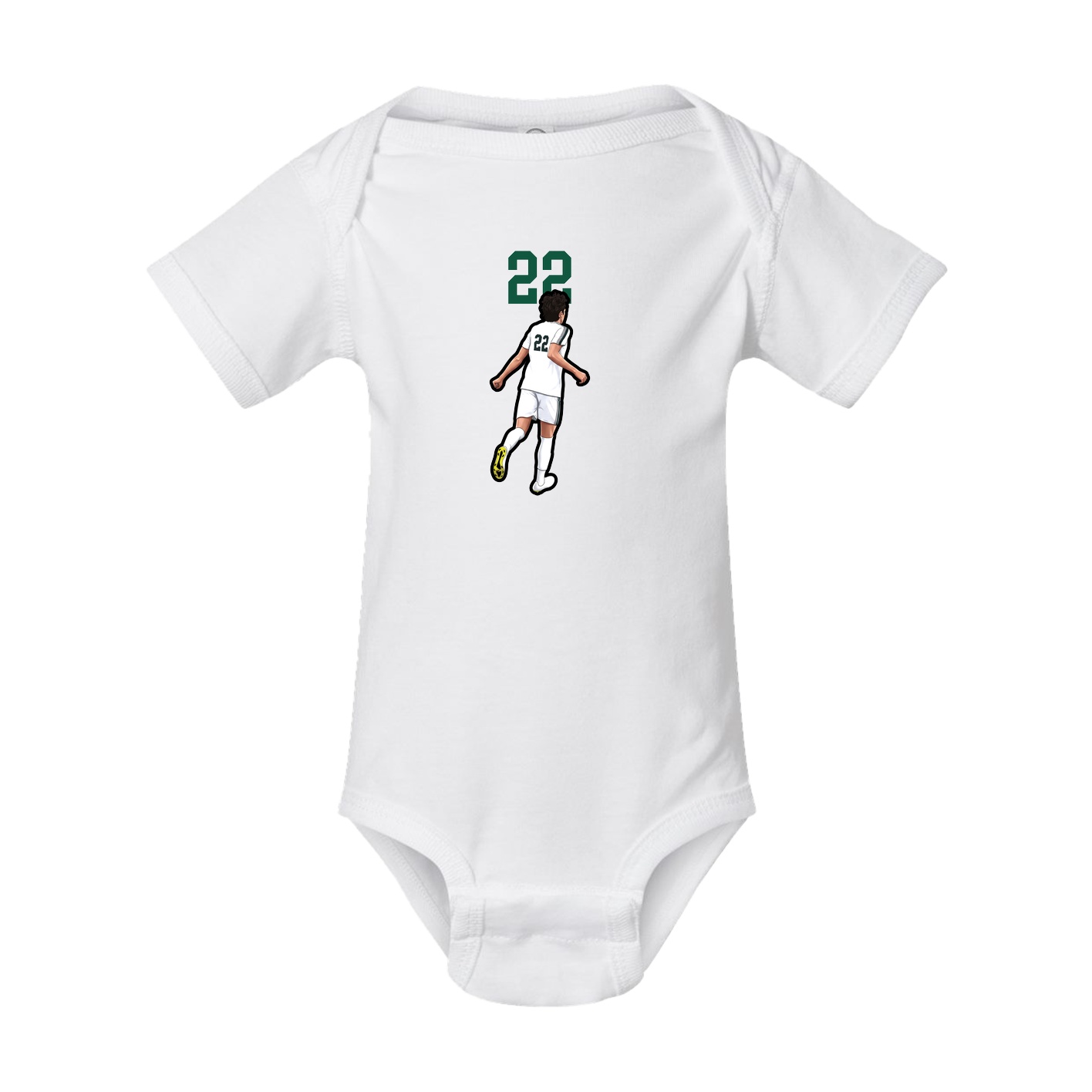 Baby Onesie — Number Top in White