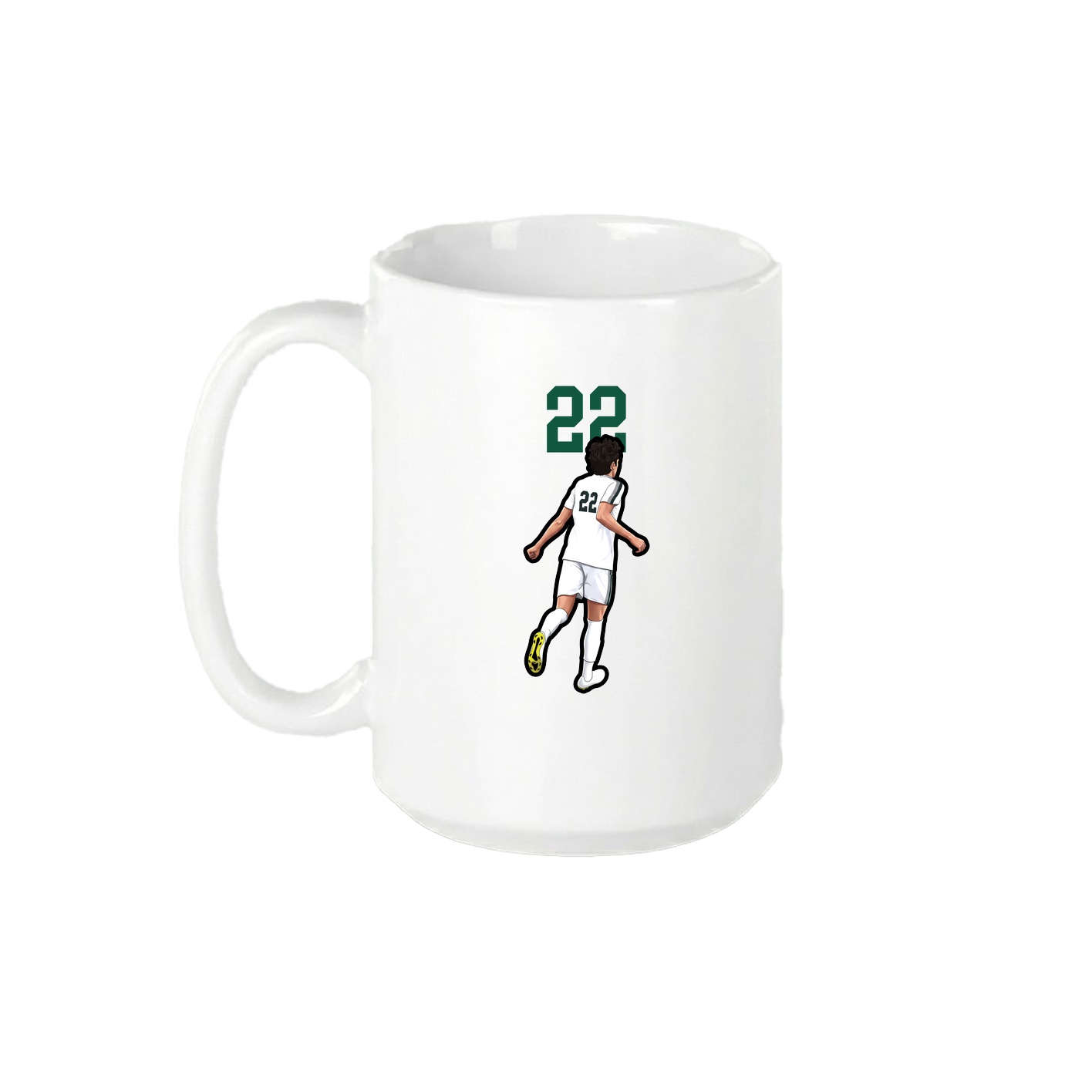 15oz Coffee Mug — Number Top in White
