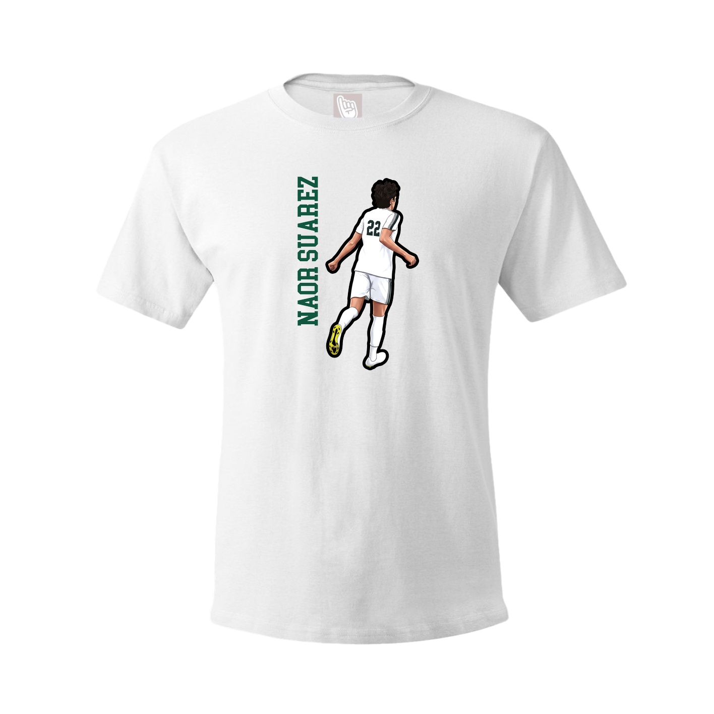 Tee — Name Vertical in White