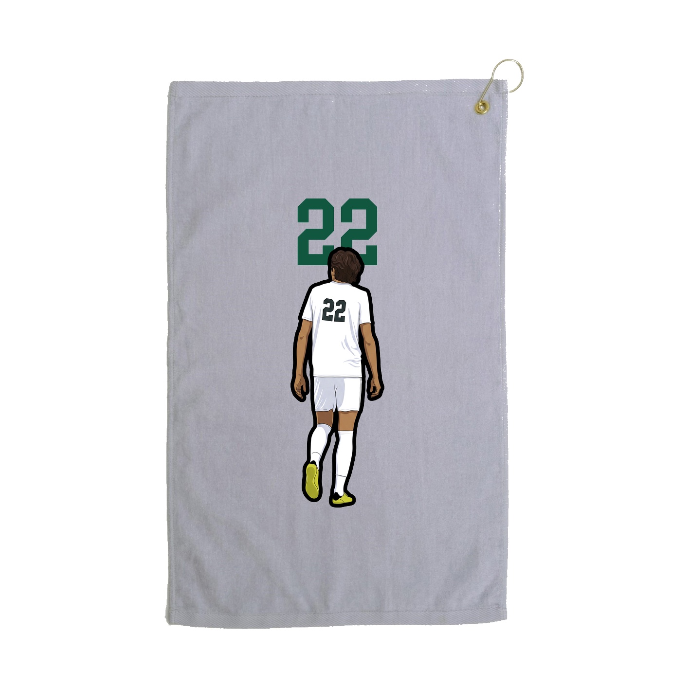 Golf Towel — Number Top in Grey