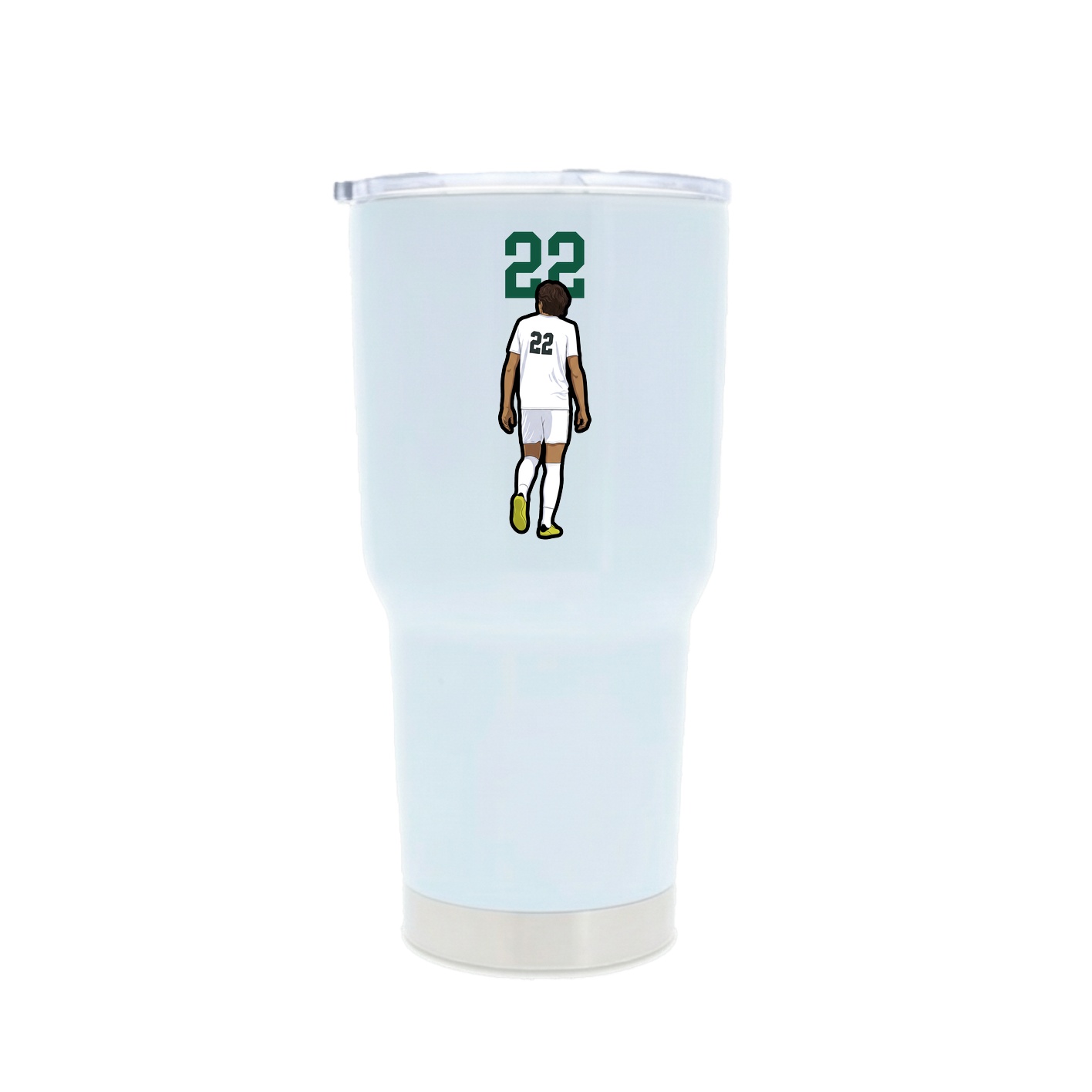 30oz Stainless Steel Tumbler — Number Top in White