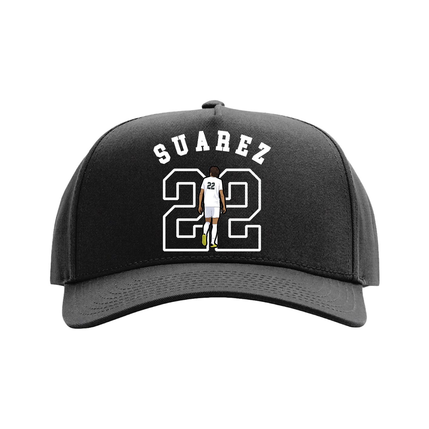 Full Fabric Five-Panel Champ Cap — Shirsey Arch in Black