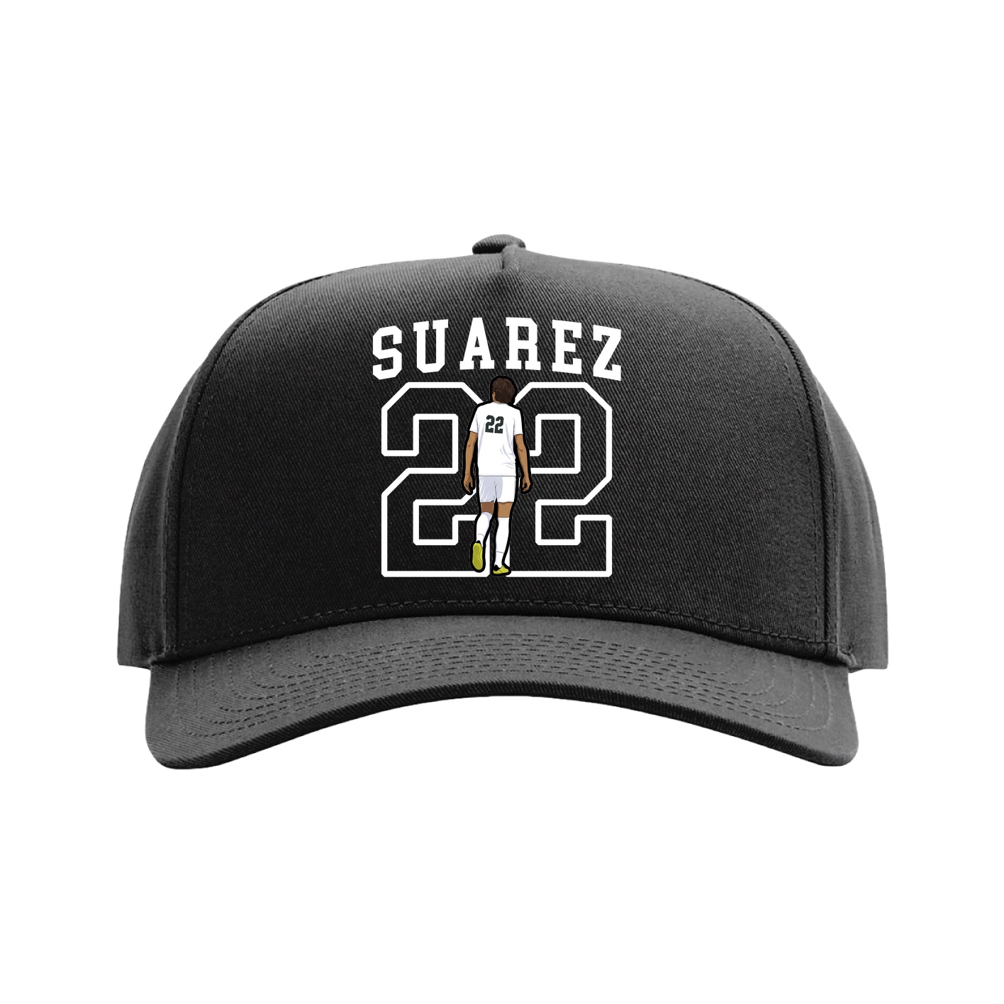 Full Fabric Five-Panel Champ Cap — Shirsey in Black