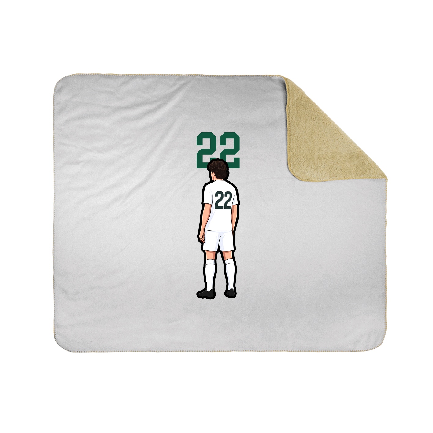 Throw Blanket — Number Top in White