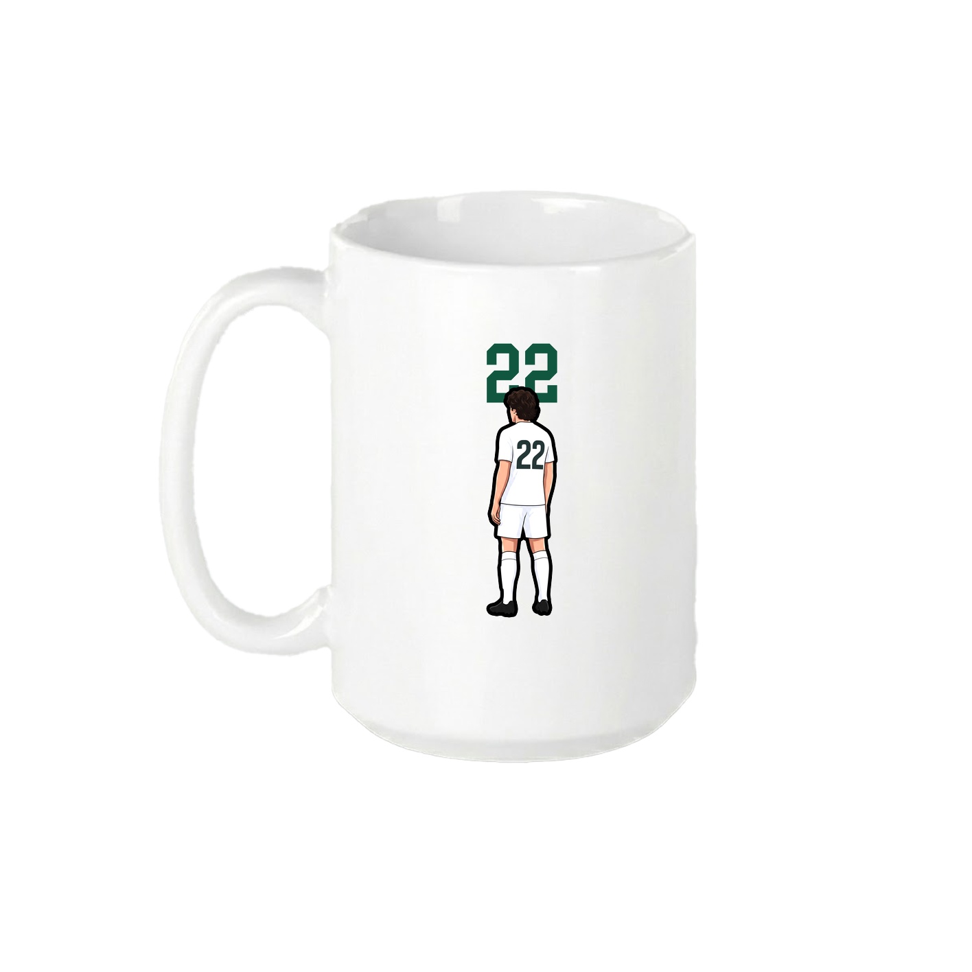 15oz Coffee Mug — Number Top in White