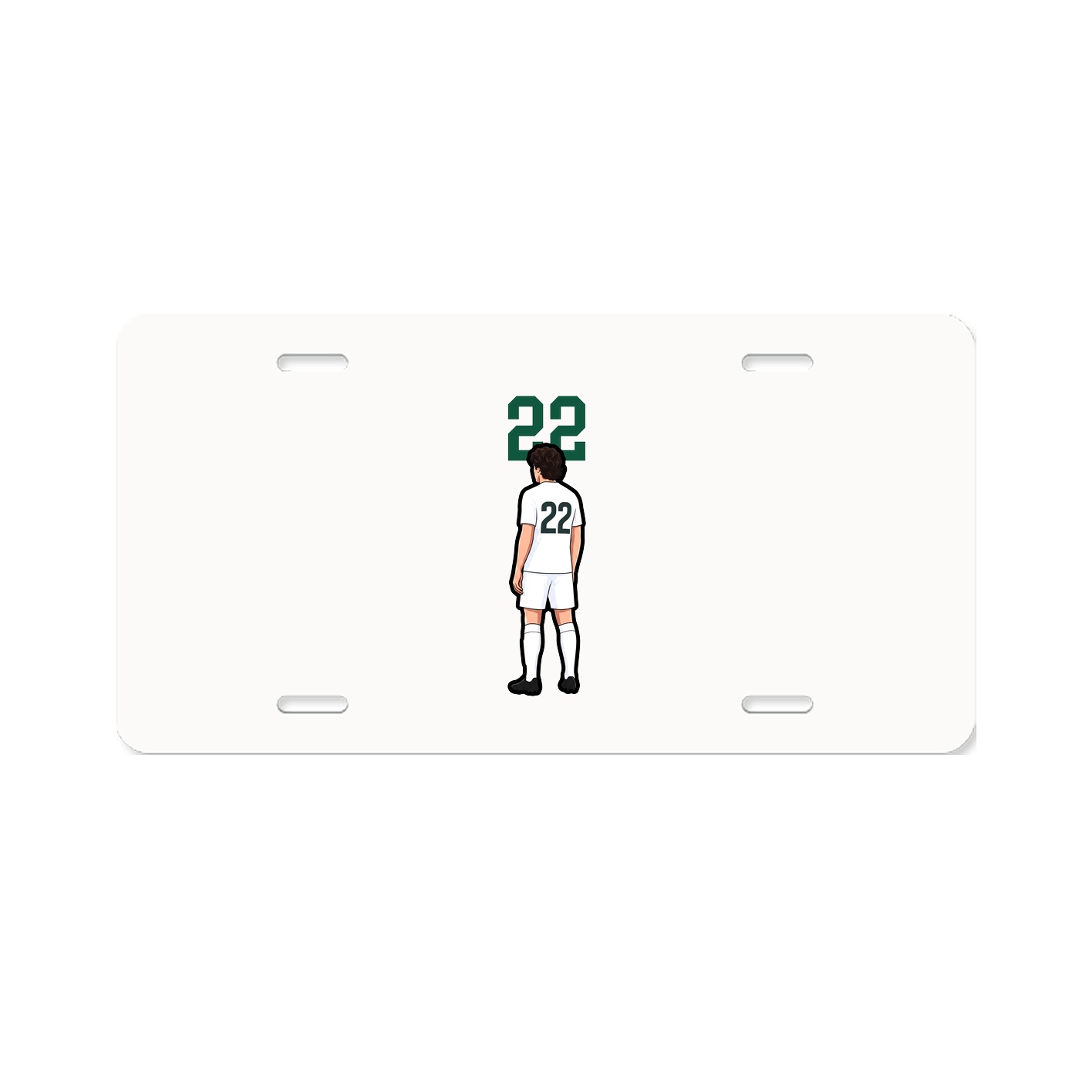 License Plate — Number Top in Classic