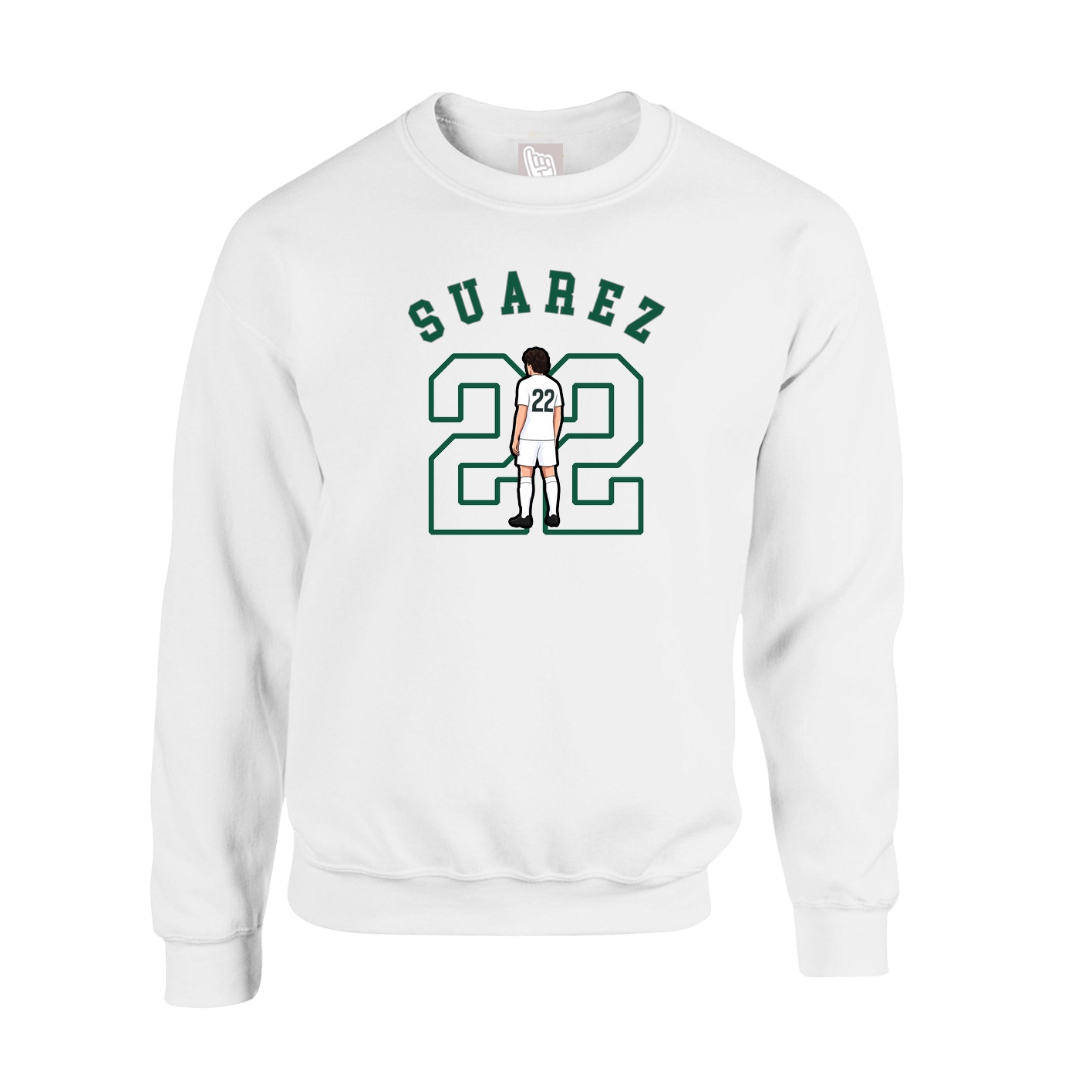 Fleece Crew — Shirsey Arch in White