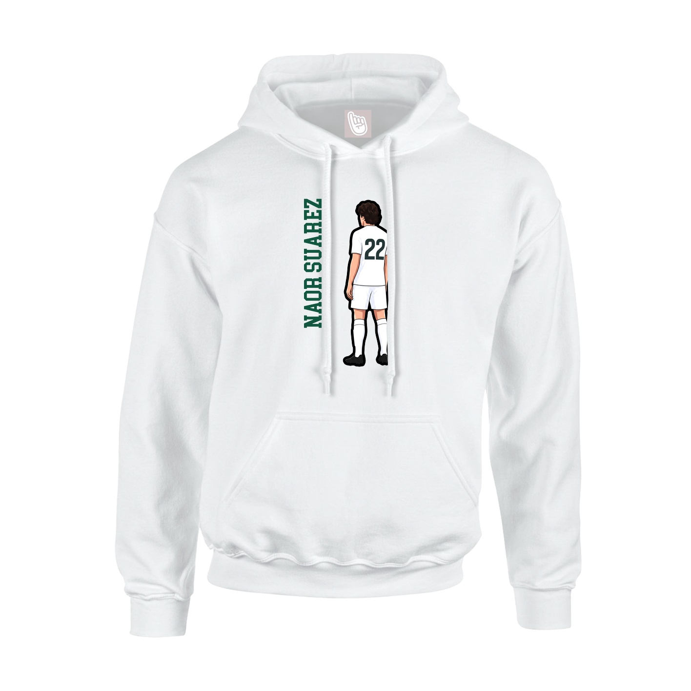 Hoodie — Name Vertical in White