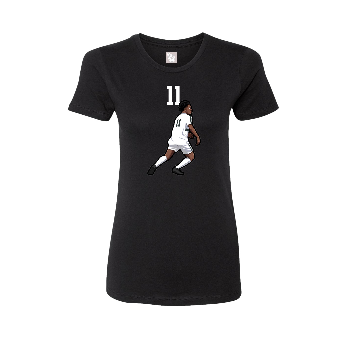 Womens Tee — Number Top in Black
