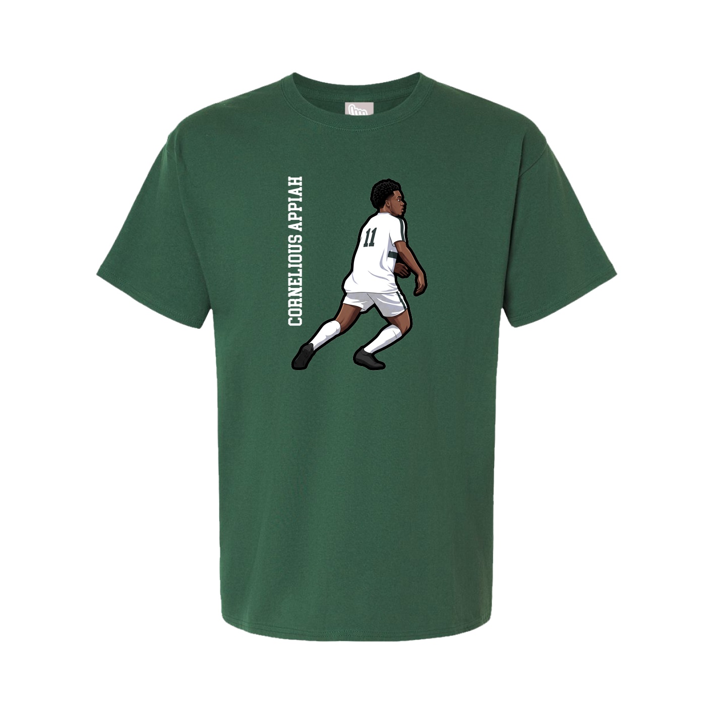 Tee — Name Vertical in Green