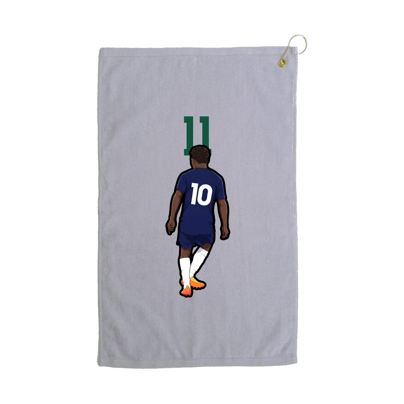 Golf Towel — Number Top in Grey