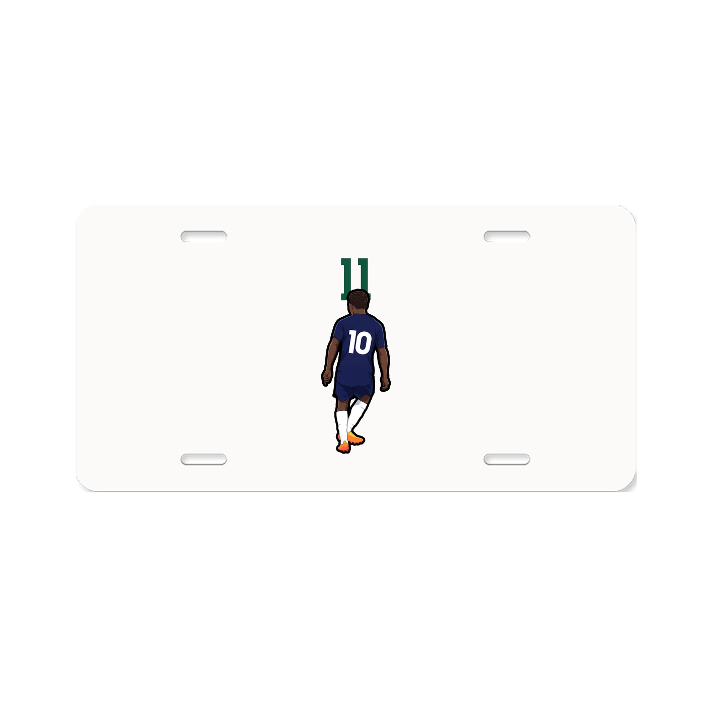 License Plate — Number Top in Classic