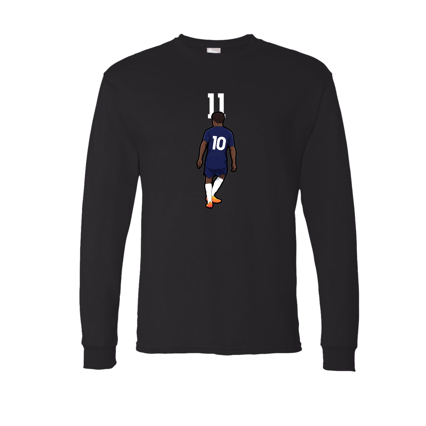Long Sleeve Tee — Number Top in Black