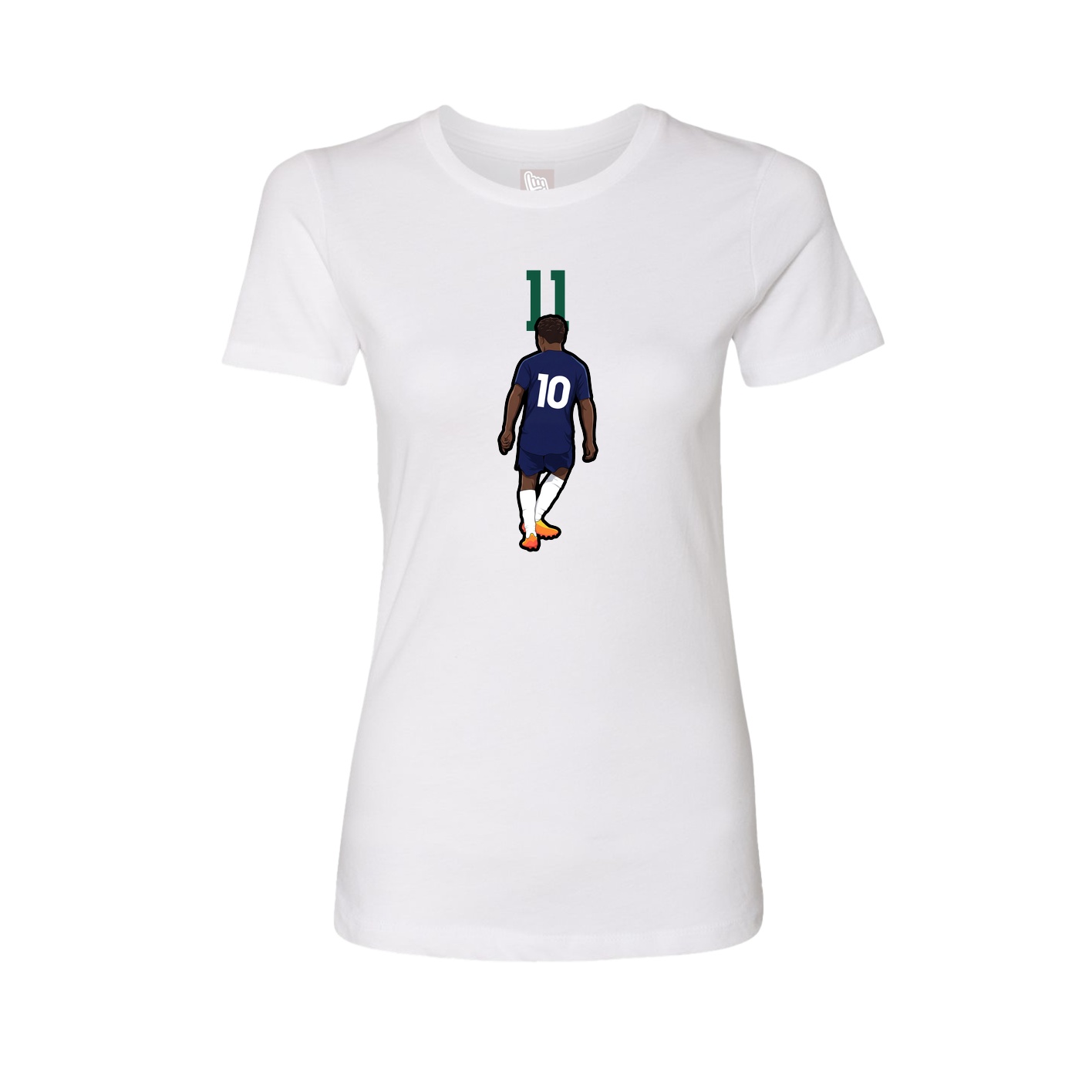Fitted Women's Tee — Number Top in White