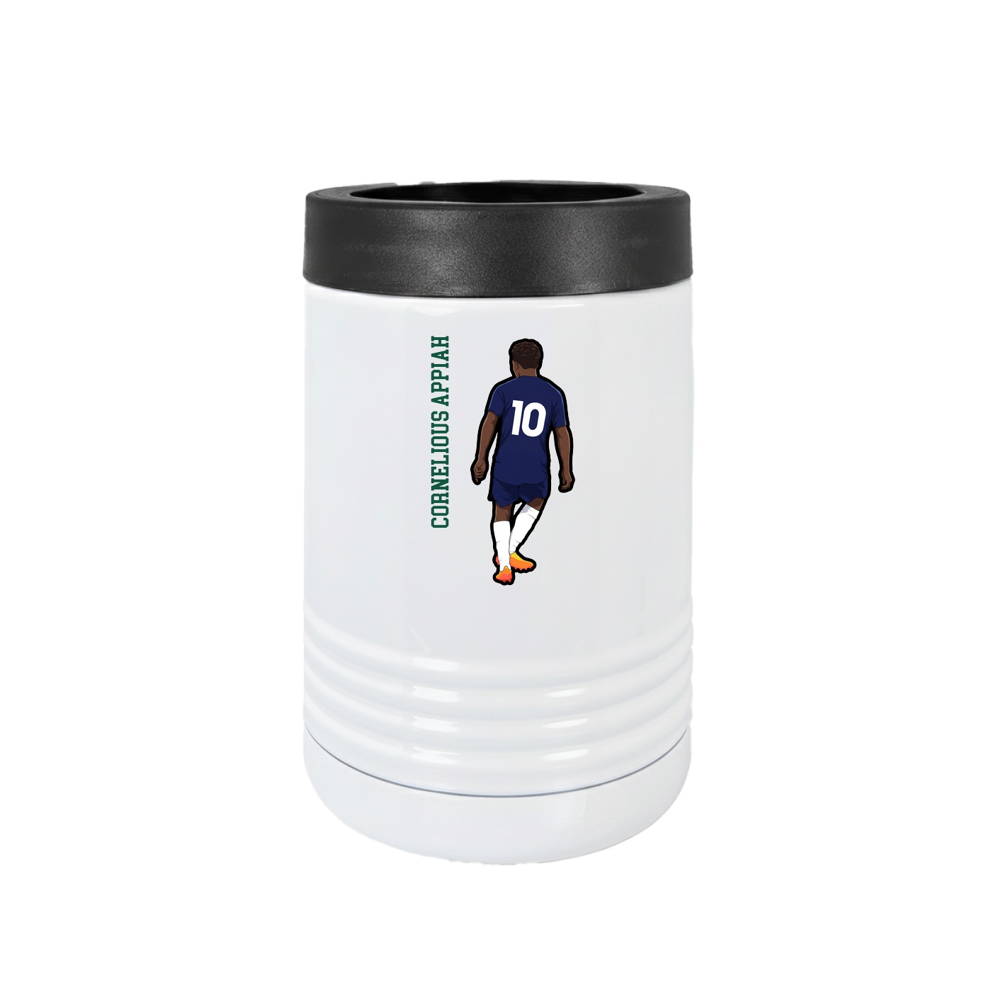 Beverage Holder — Name Vertical in White