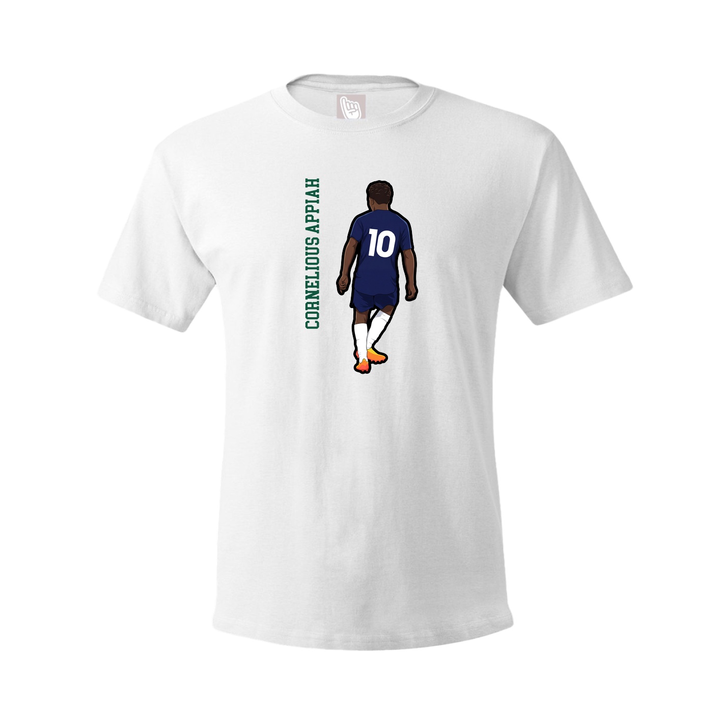 Tee — Name Vertical in White