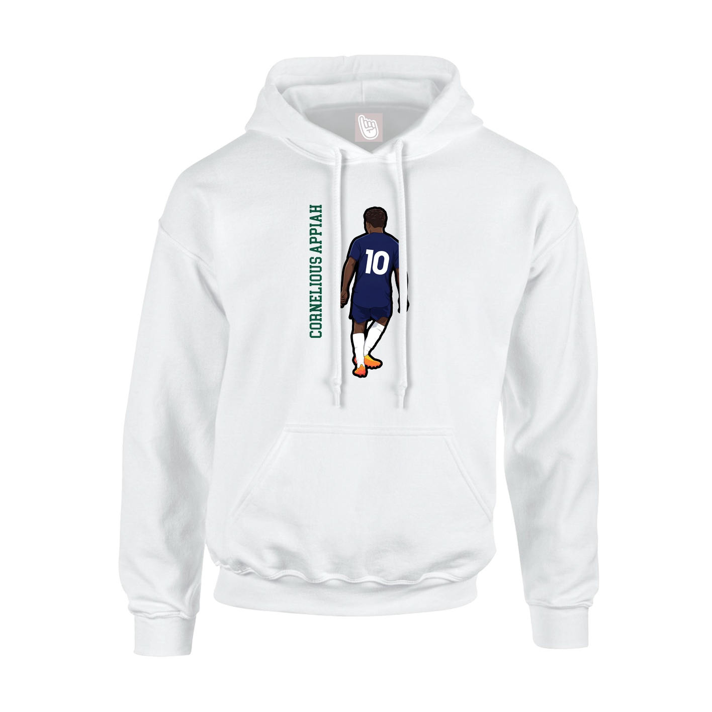 Hoodie — Name Vertical in White