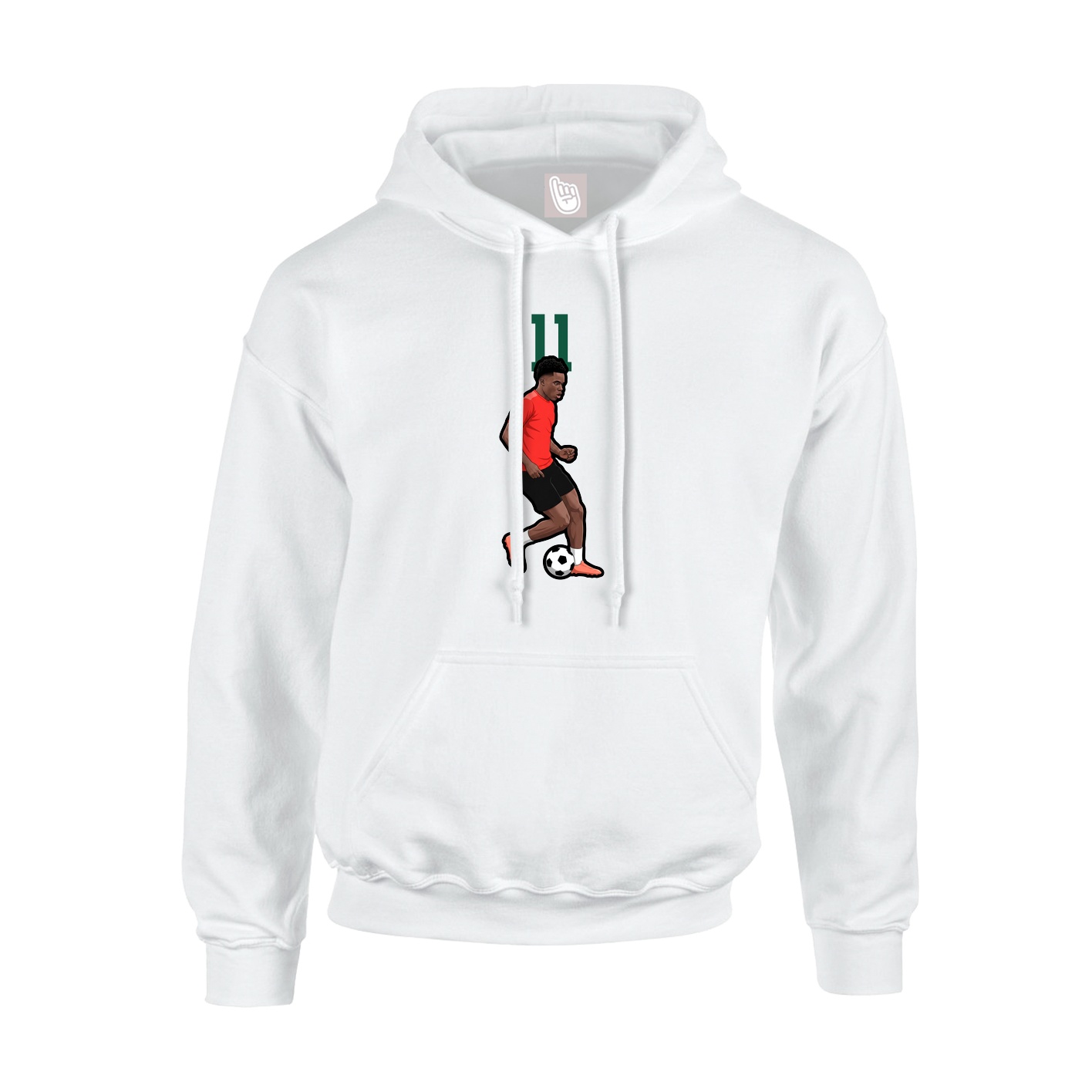 Hoodie — Number Top in White