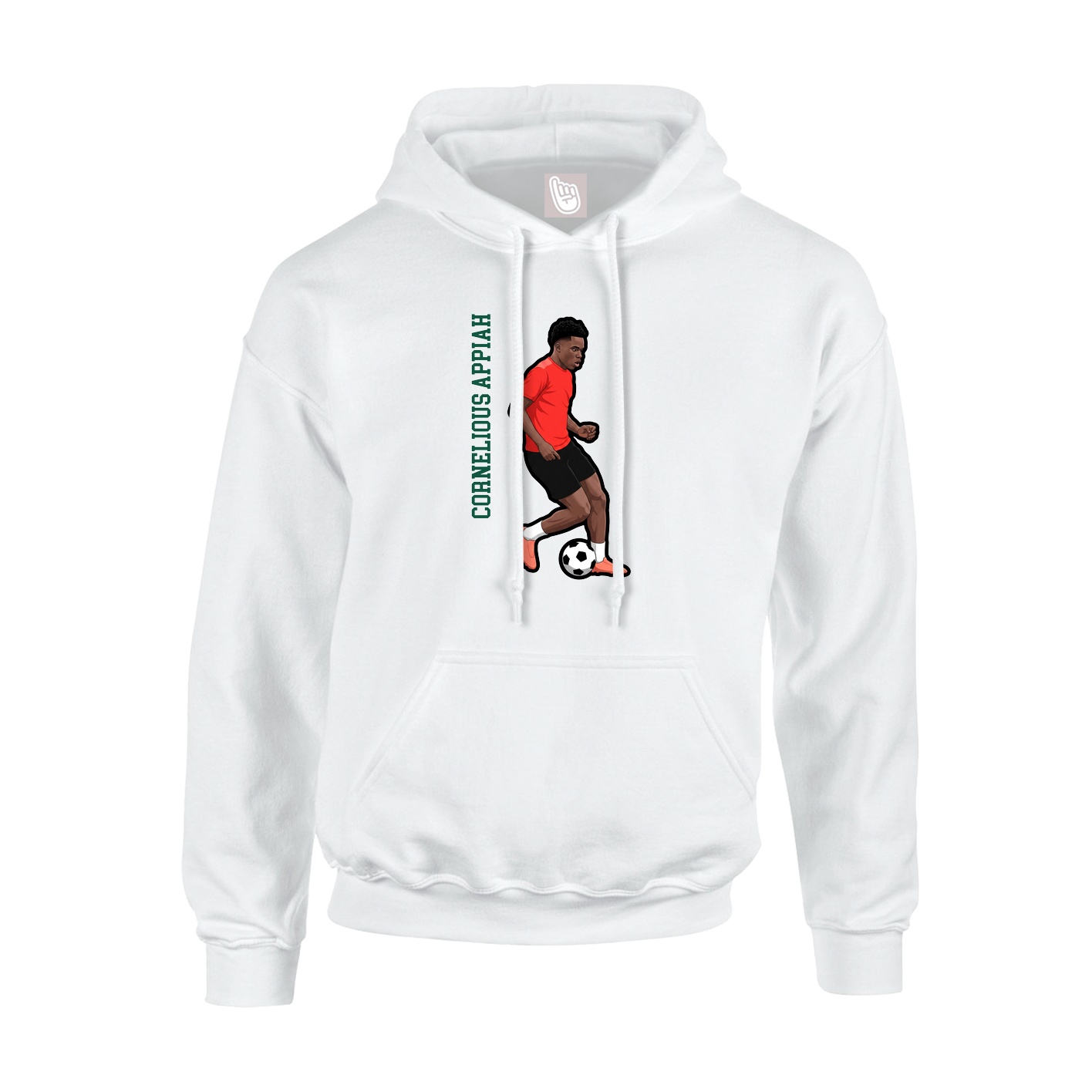 Youth Hoodie — Name Vertical in White