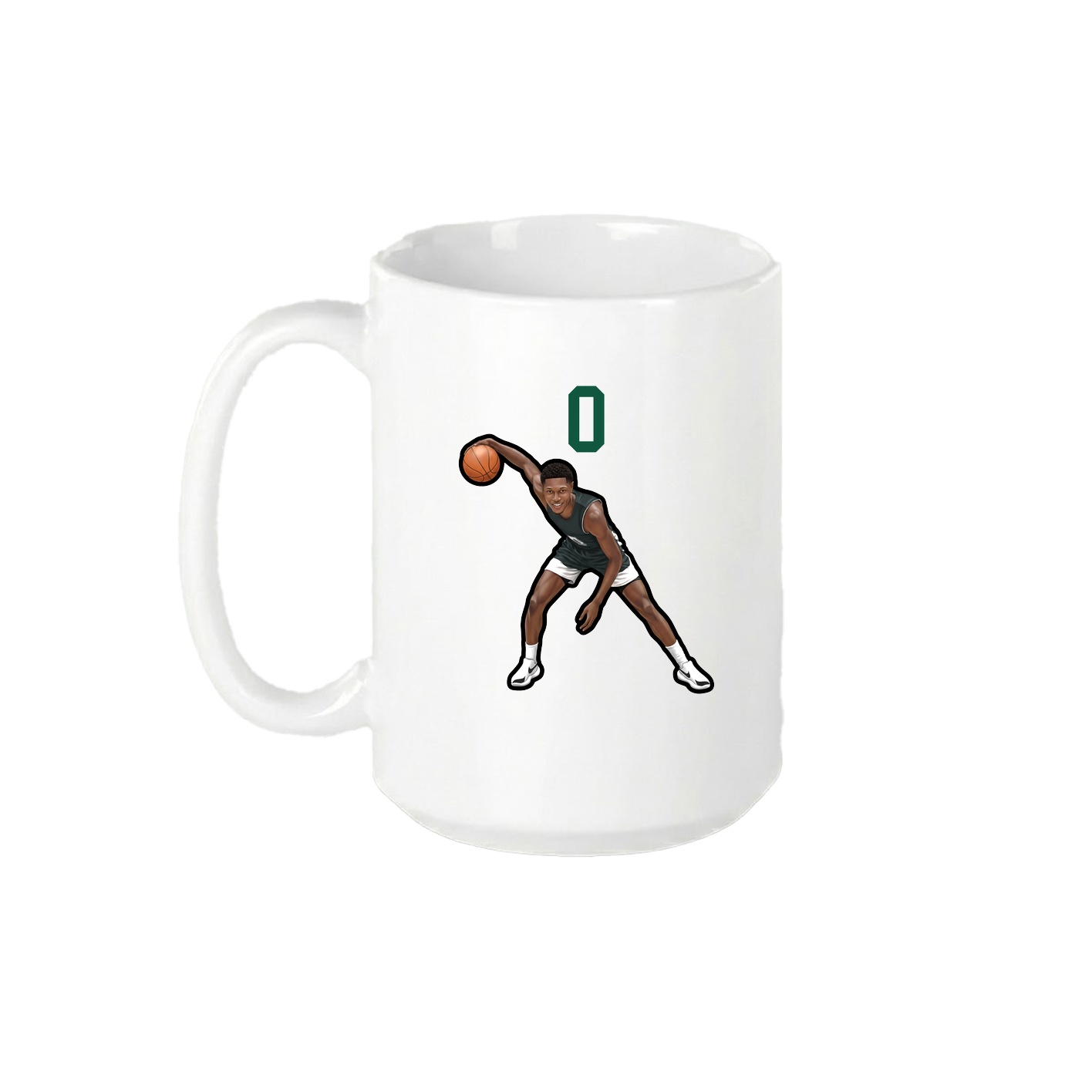15oz Coffee Mug — Number Top in White