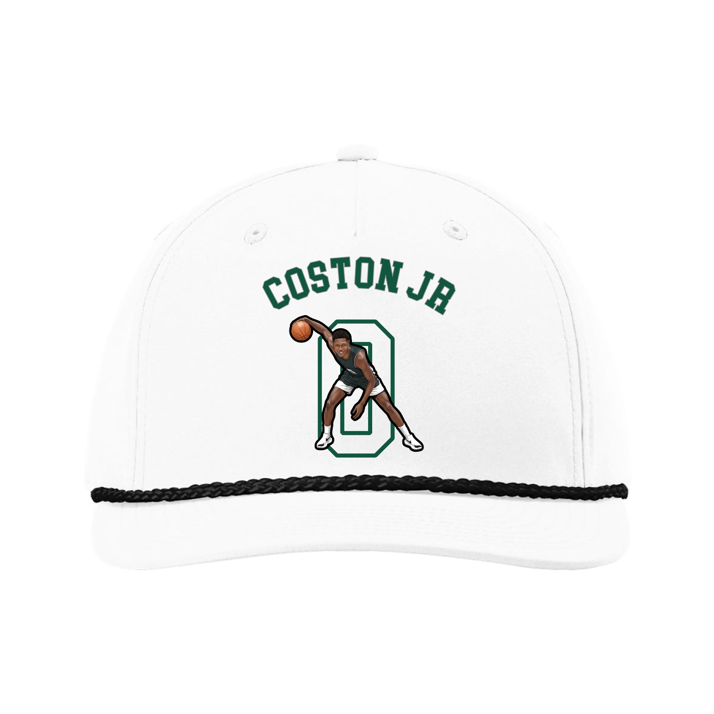 Five-Panel Classic Rope Cap — Shirsey Arch in White