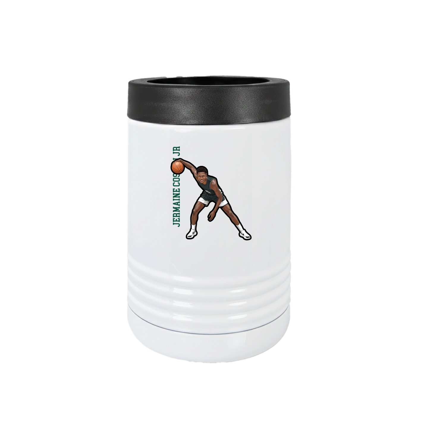 Beverage Holder — Name Vertical in White