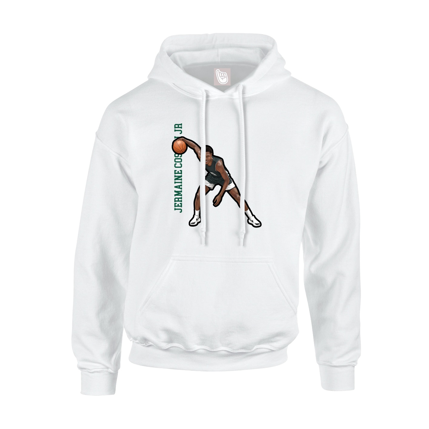 Hoodie — Name Vertical in White
