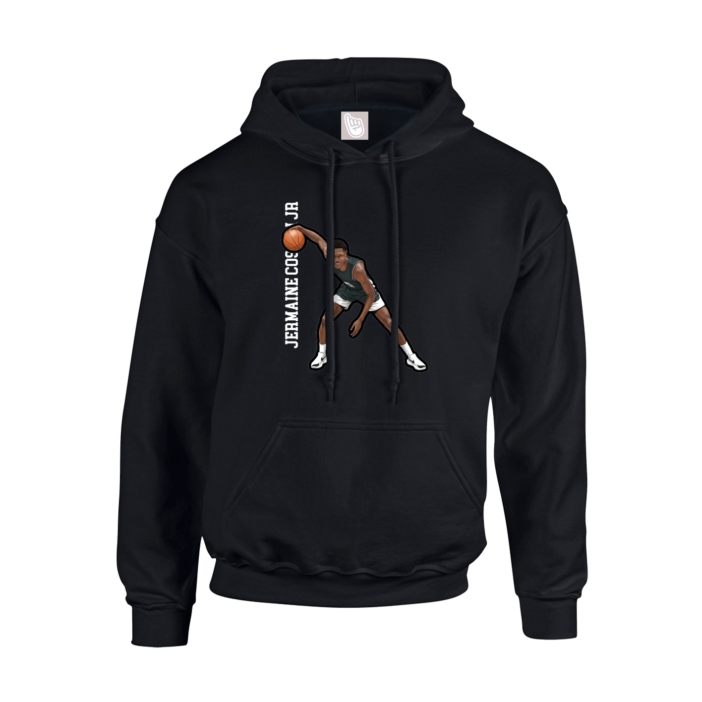 Youth Hoodie — Name Vertical in Black