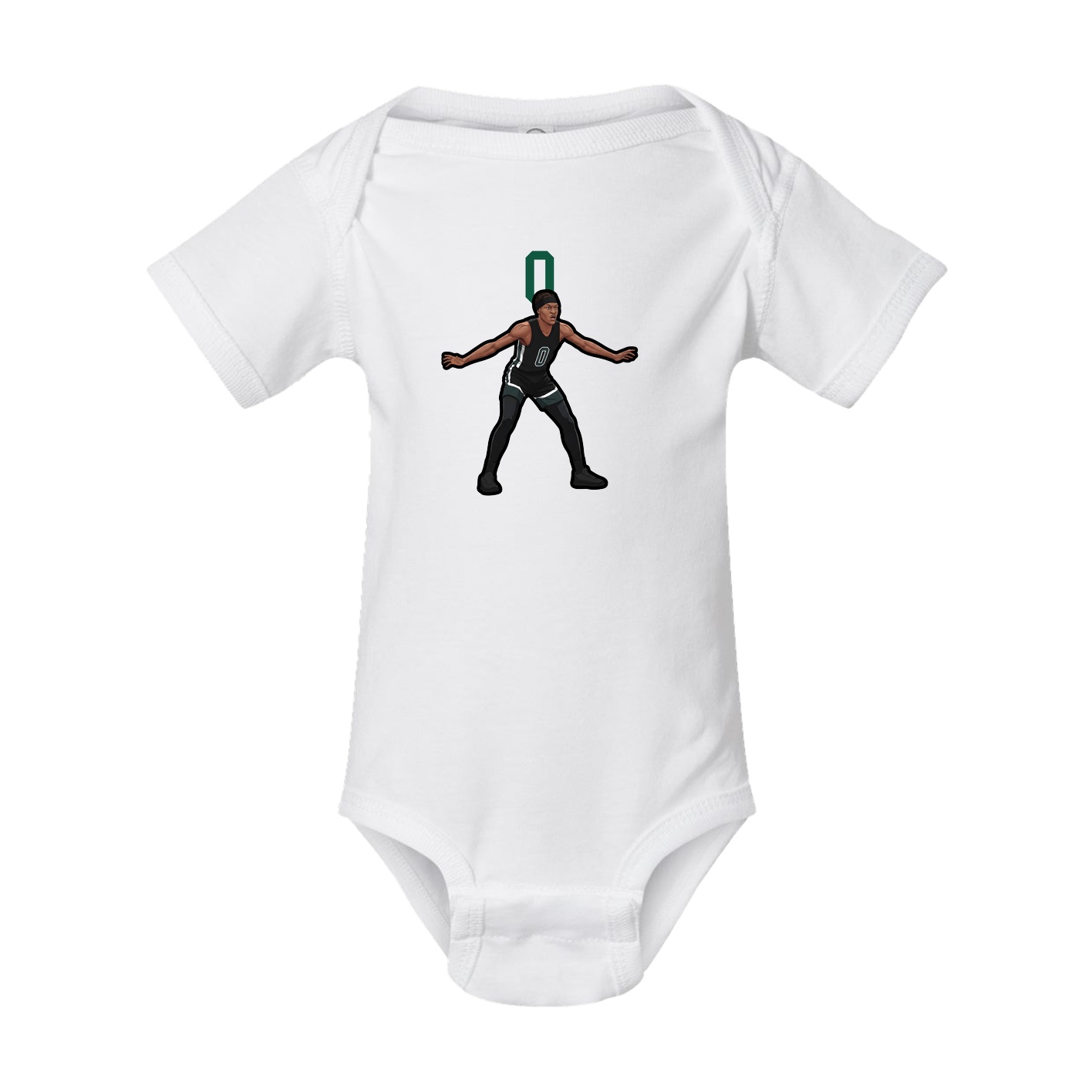Baby Onesie — Number Top in White