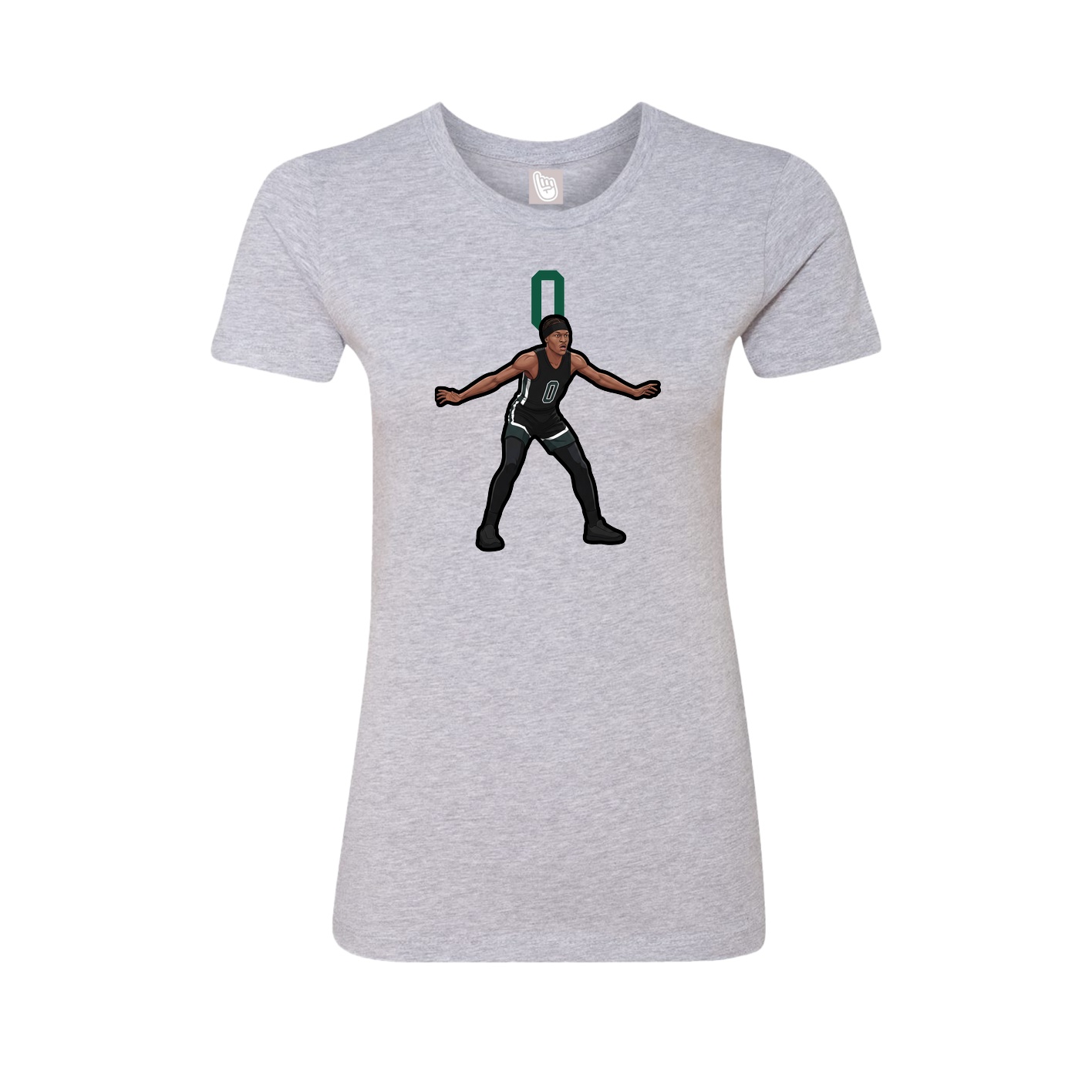 Womens Tee — Number Top in Grey