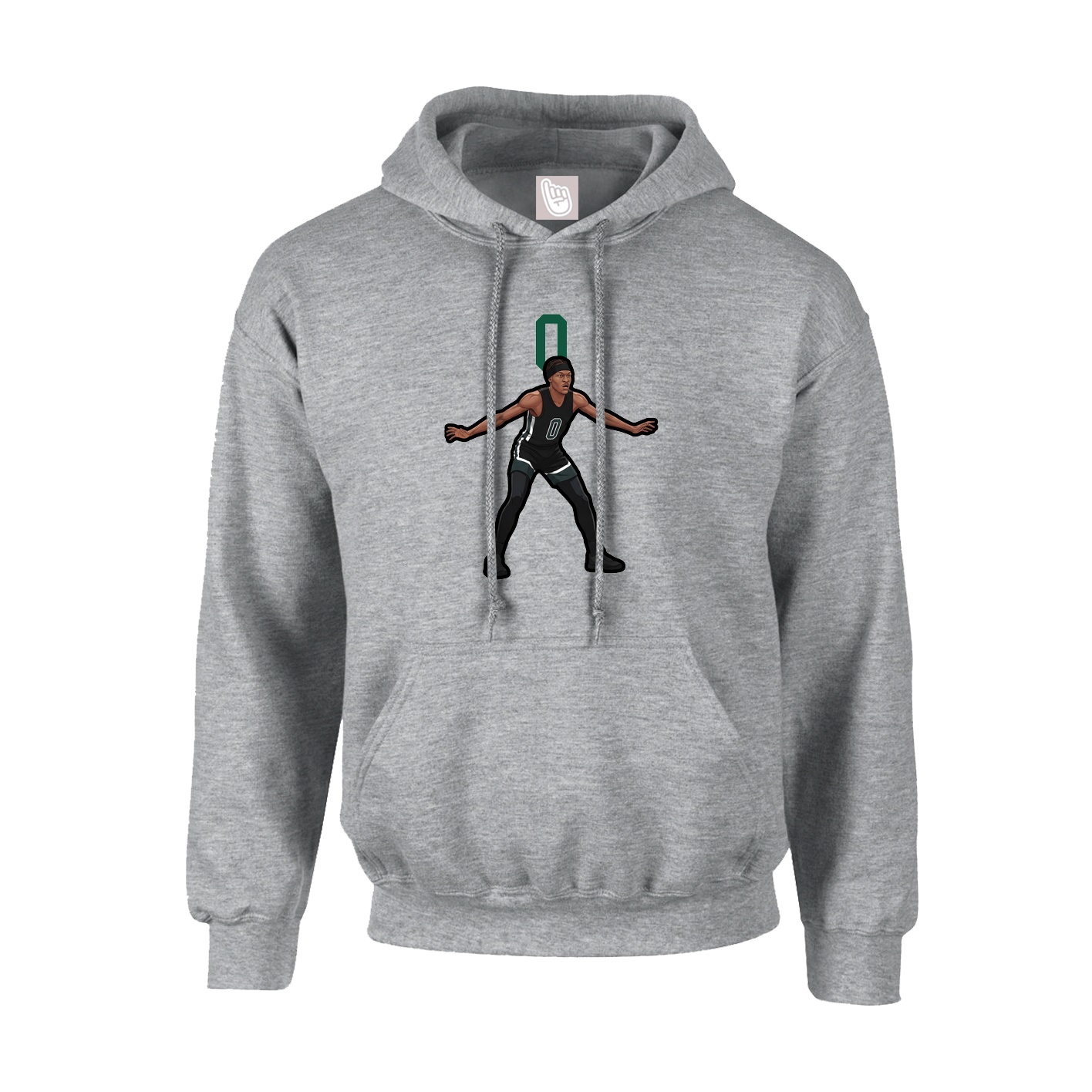 Youth Hoodie — Number Top in Grey