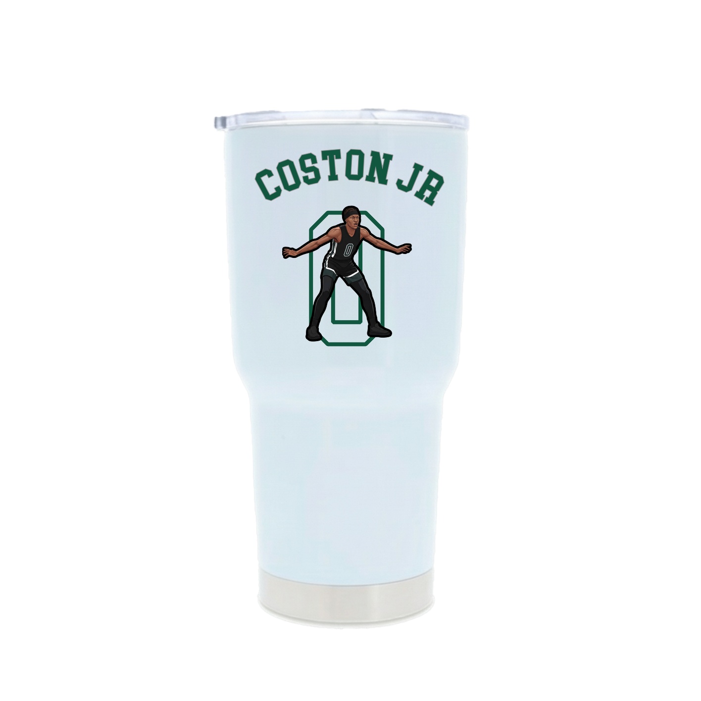 30oz Stainless Steel Tumbler — Shirsey Arch in White