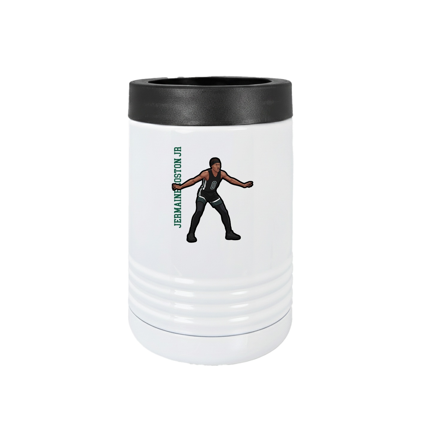 Beverage Holder — Name Vertical in White