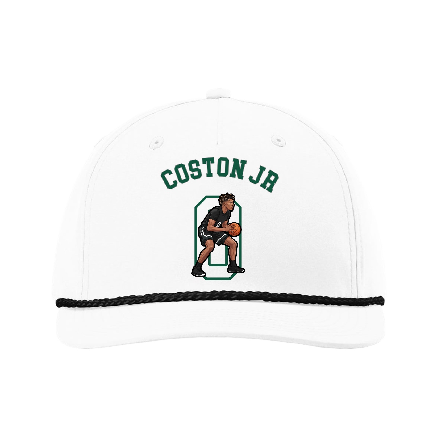 Five-Panel Classic Rope Cap — Shirsey Arch in White