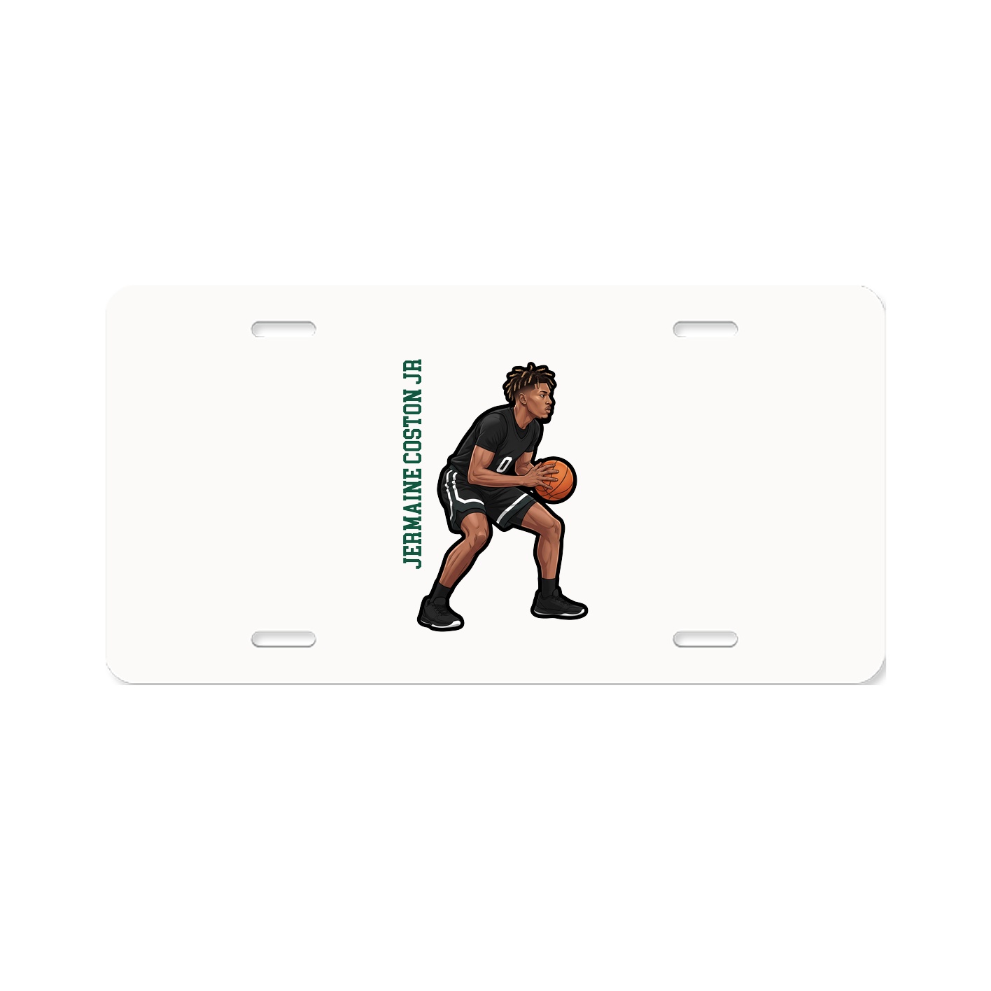 License Plate — Name Vertical in Classic