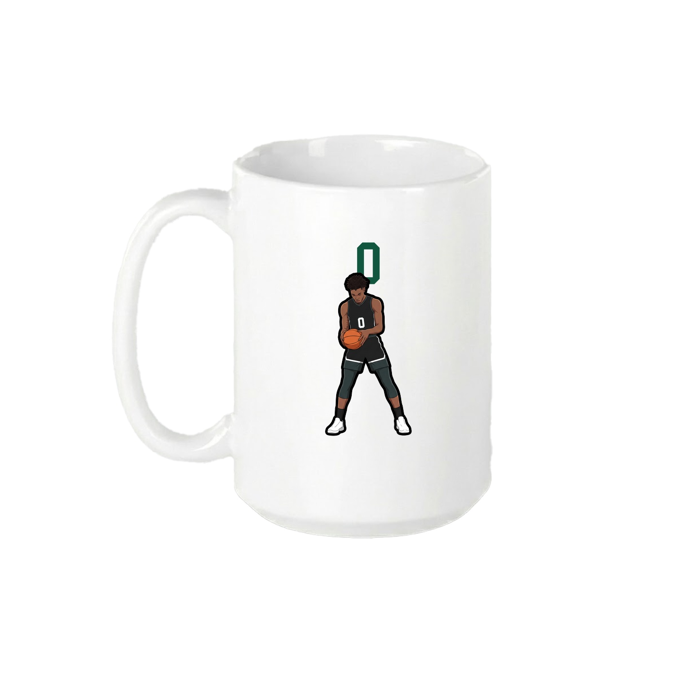 15oz Coffee Mug — Number Top in White