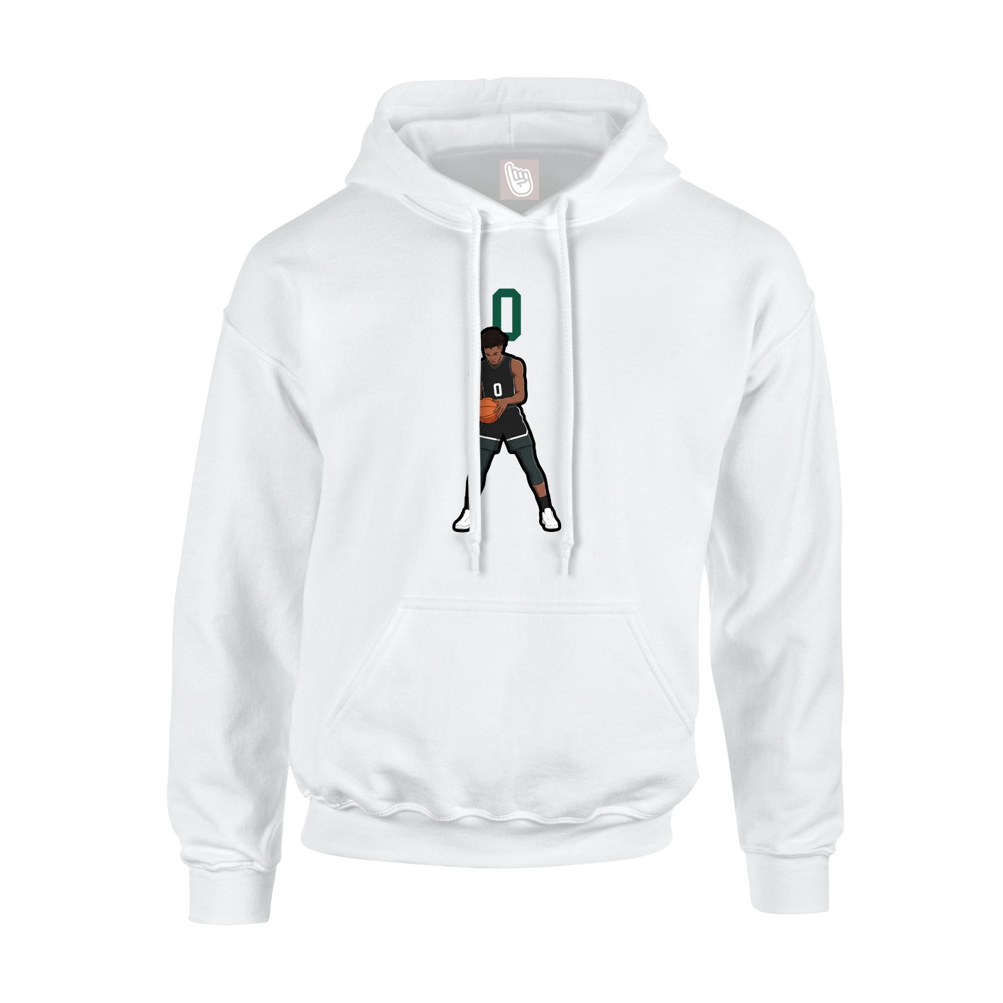 Hoodie — Number Top in White