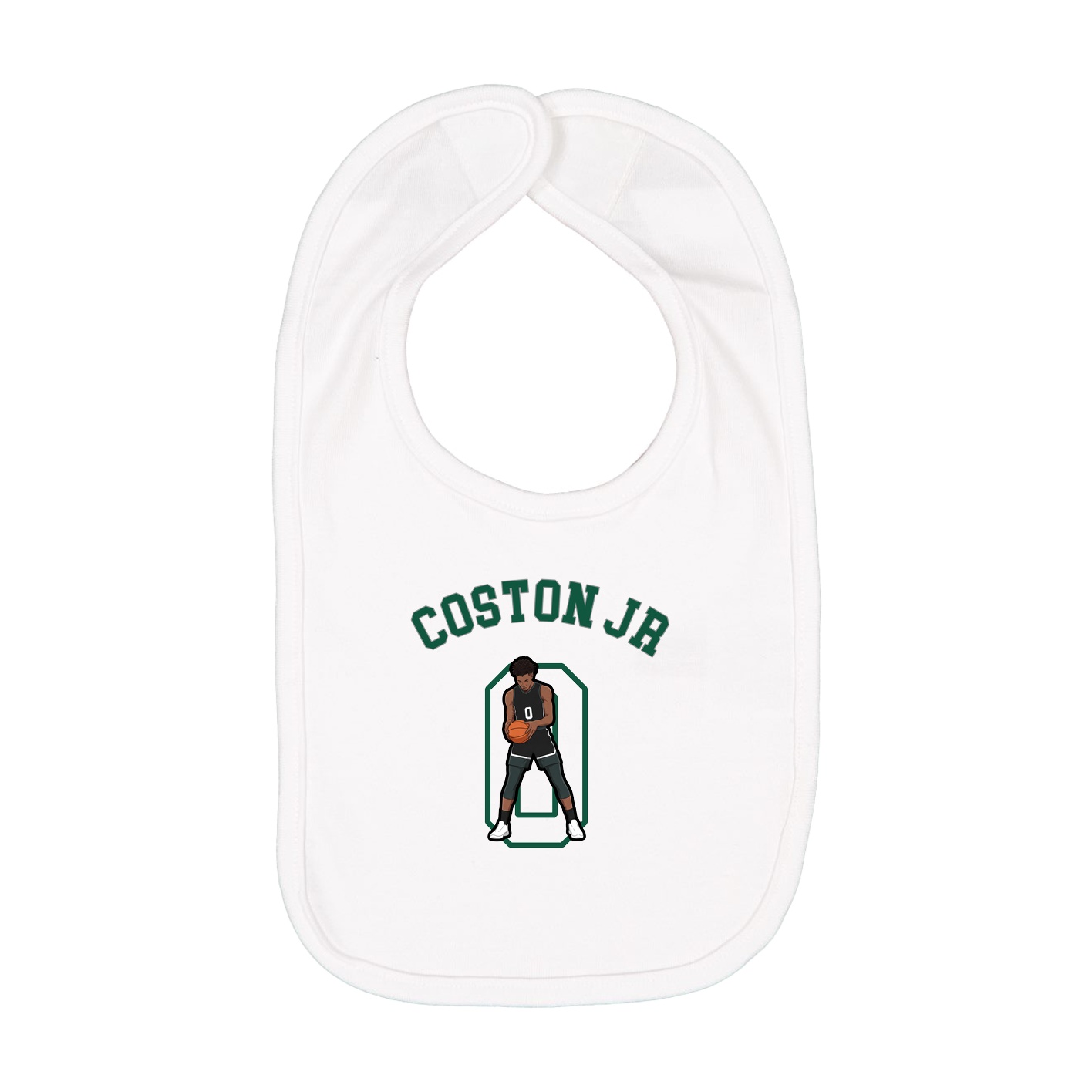 Infant Bib — Shirsey Arch in White