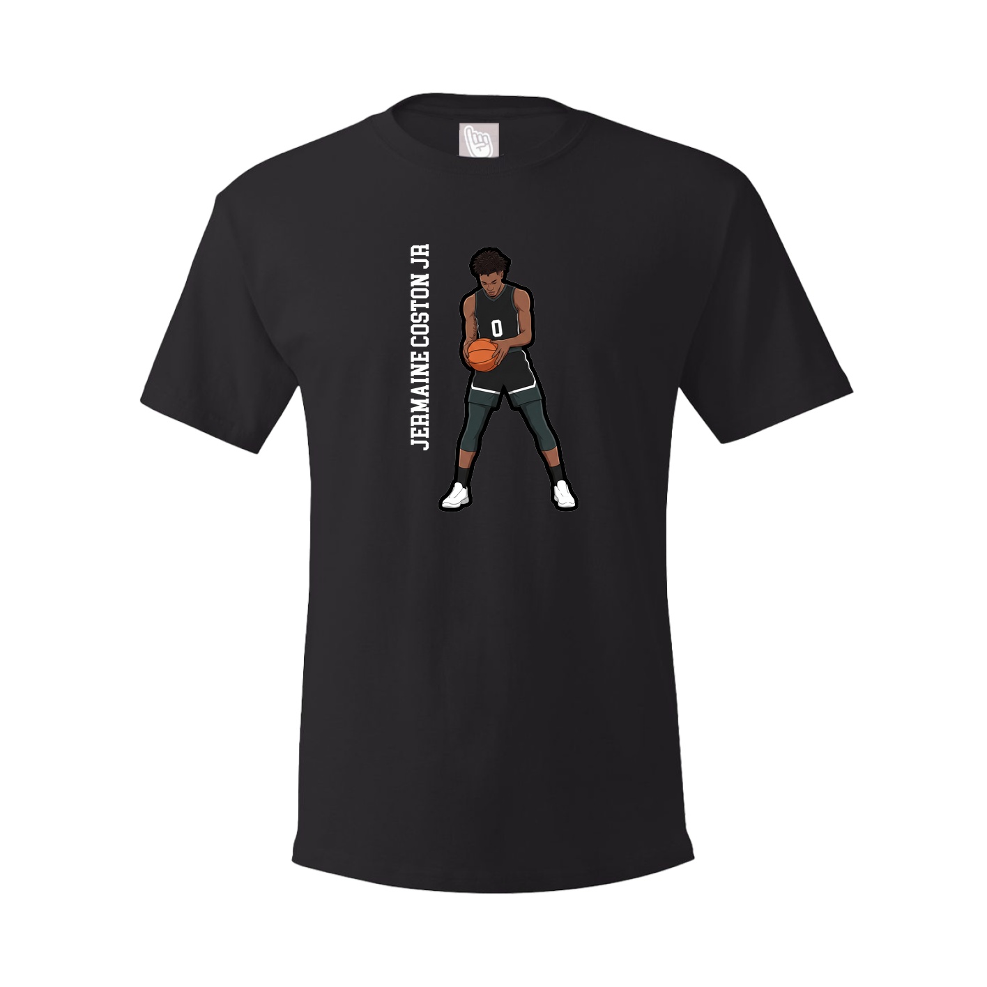 Youth Tee — Name Vertical in Black