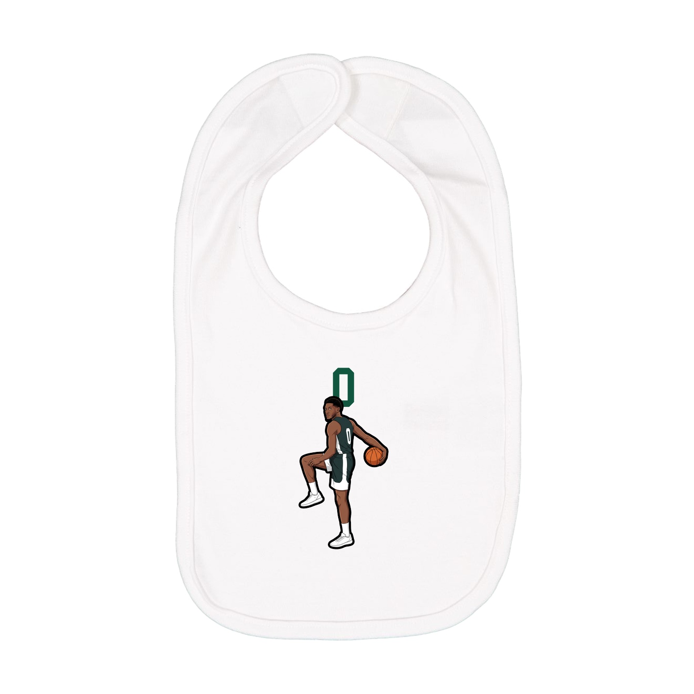 Infant Bib — Number Top in White