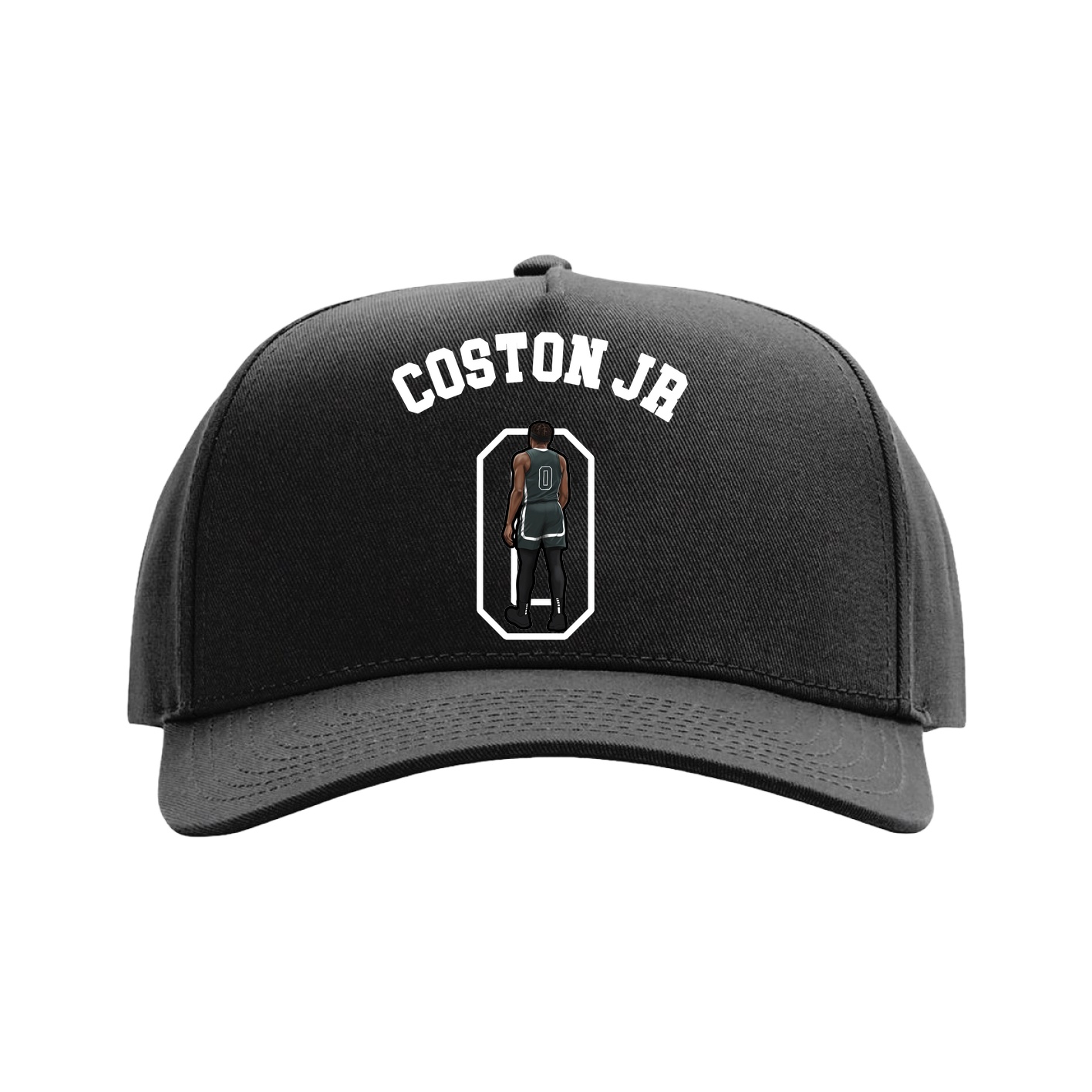 Full Fabric Five-Panel Champ Cap — Shirsey Arch in Black