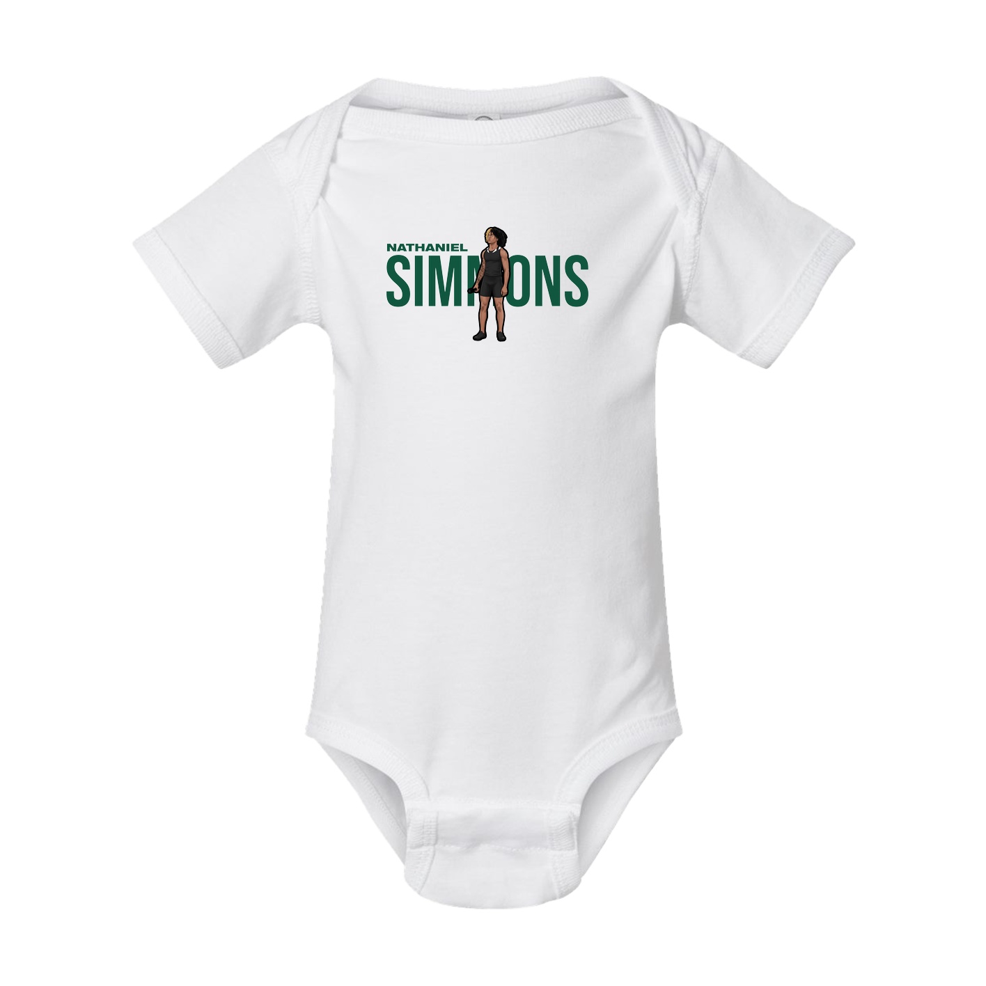 Baby Onesie — Player Name in White