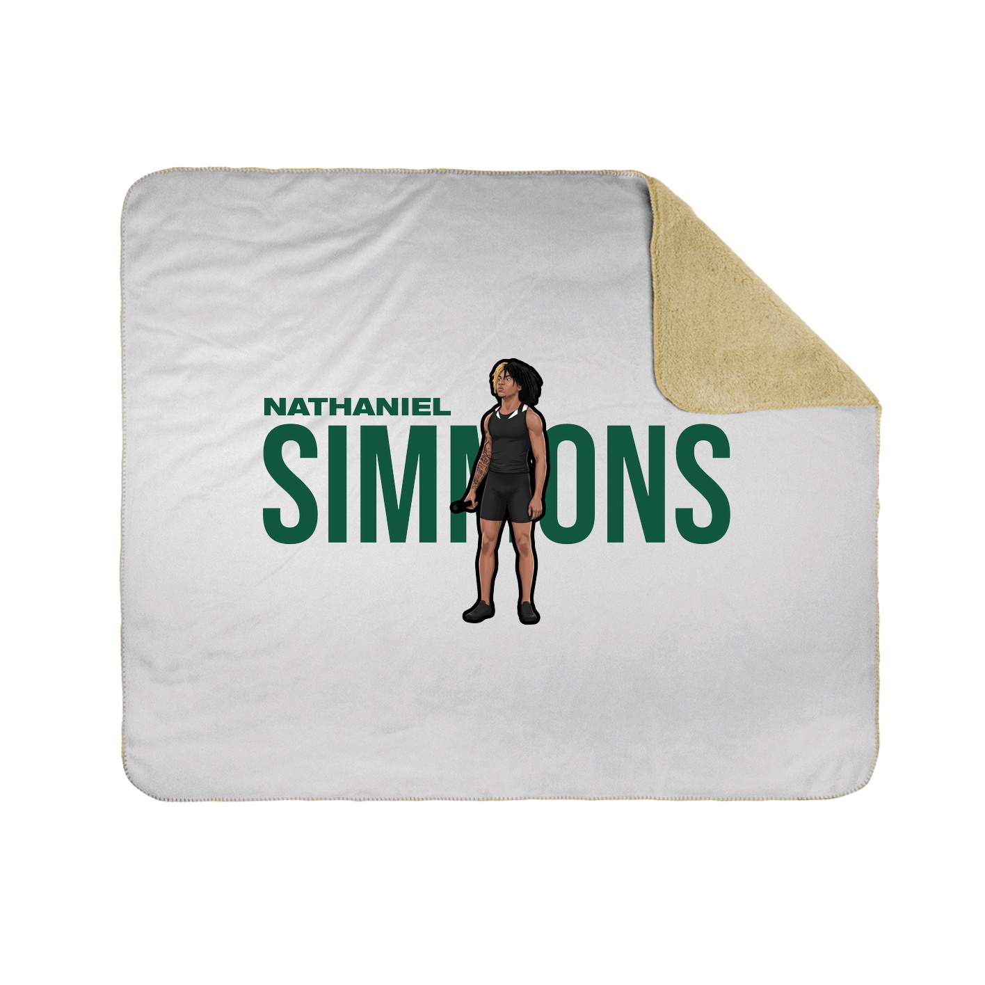 Throw Blanket — Player Name in White