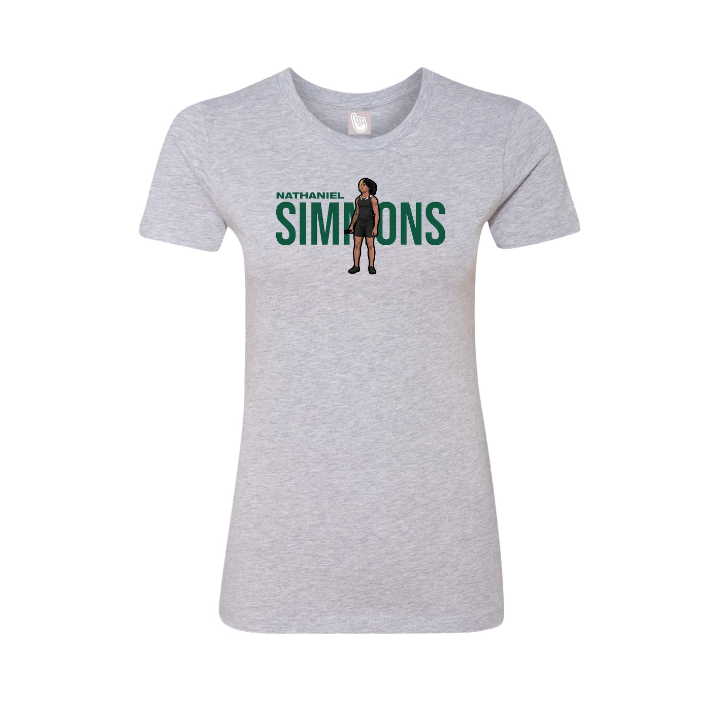 Womens Tee — Player Name in Grey