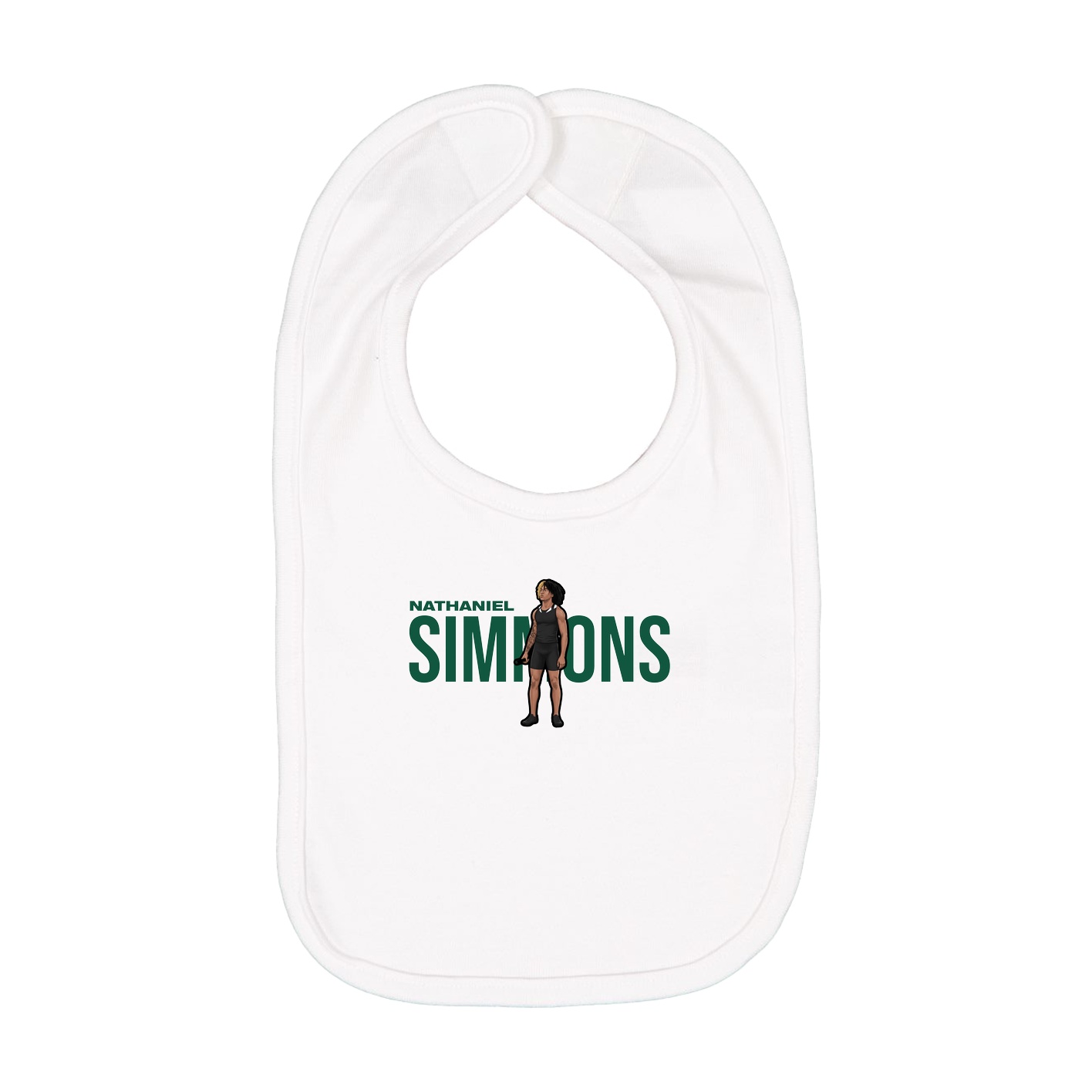 Infant Bib — Player Name in White