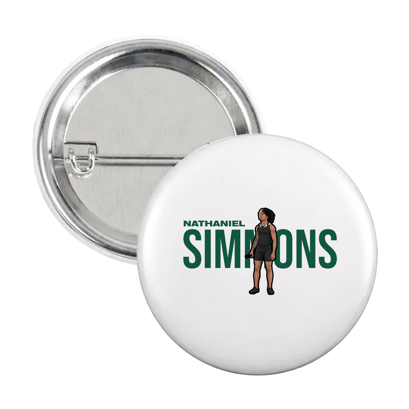 Game Day Button — Player Name in White