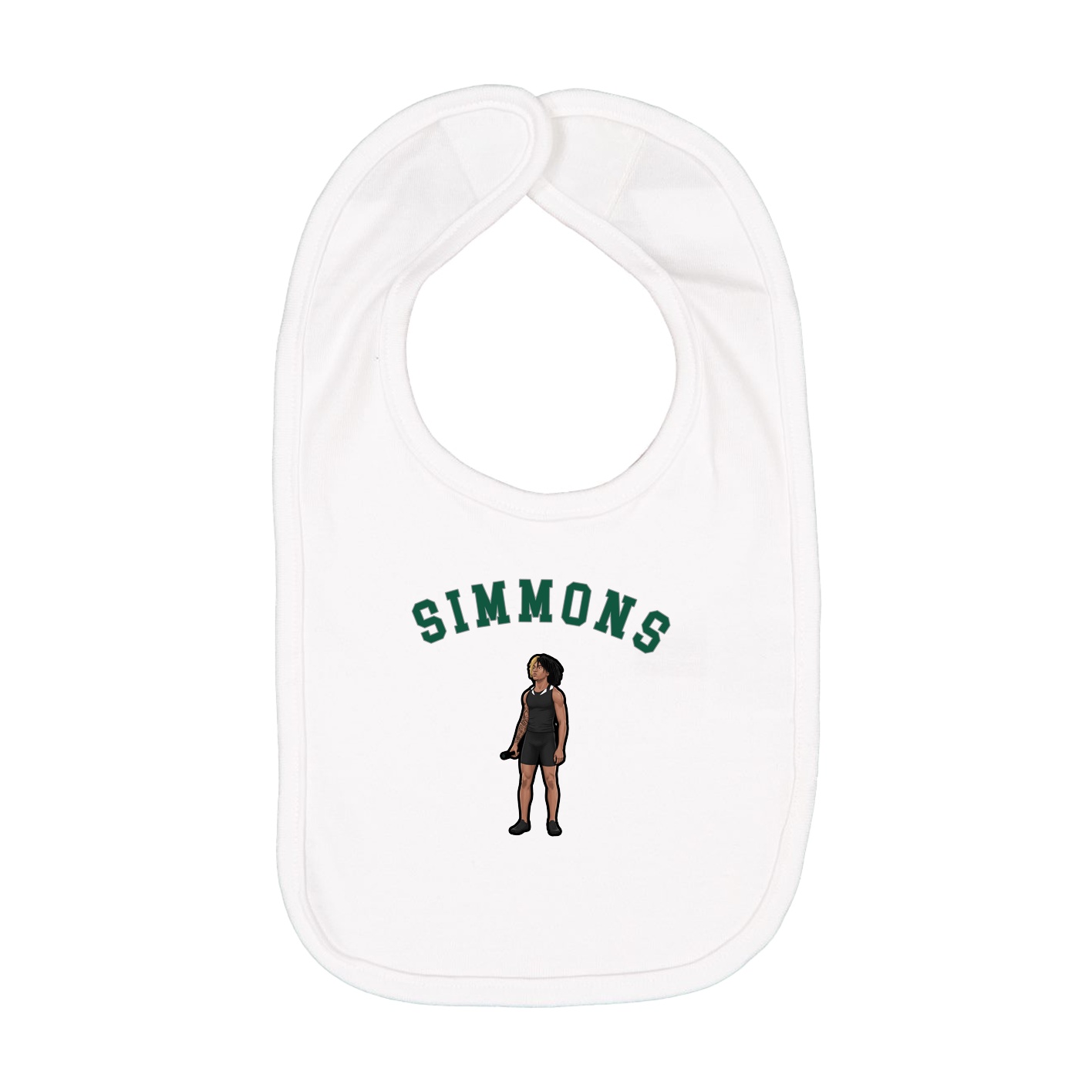 Infant Bib — Shirsey Arch in White