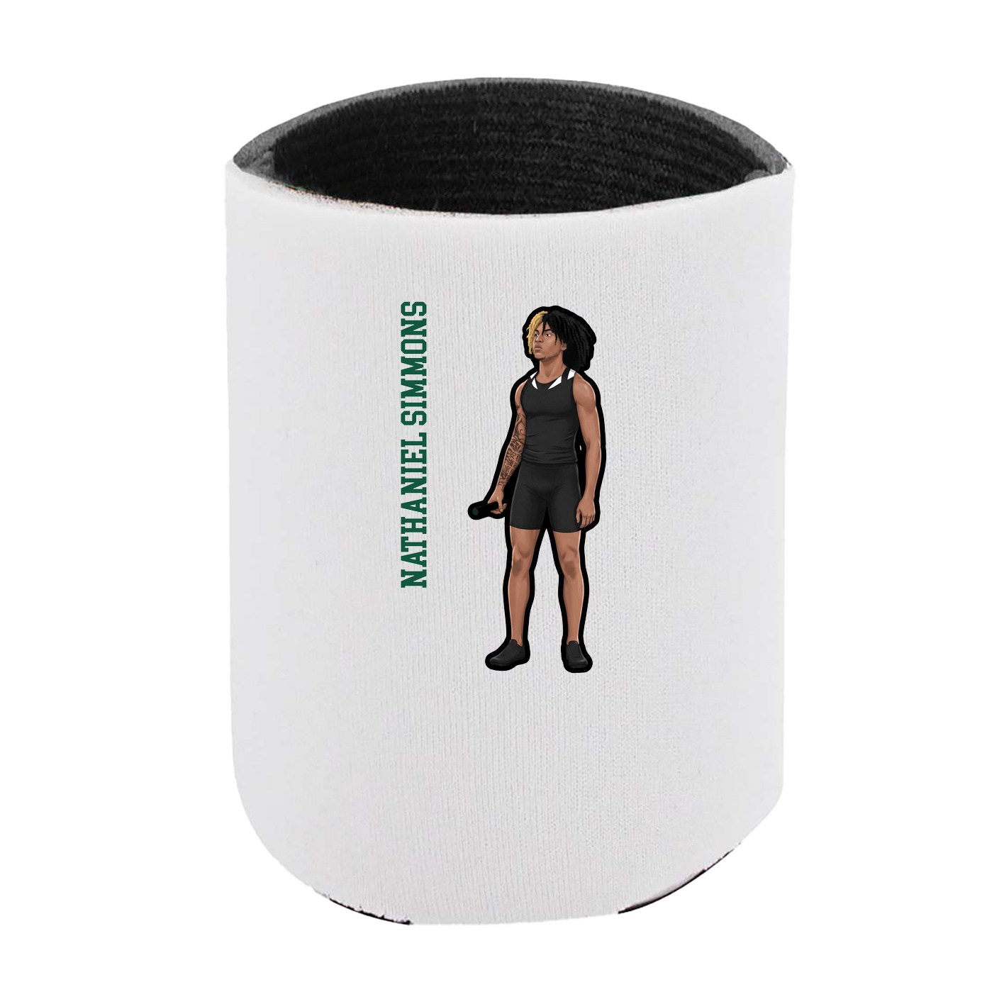 Can Holder — Name Vertical in White